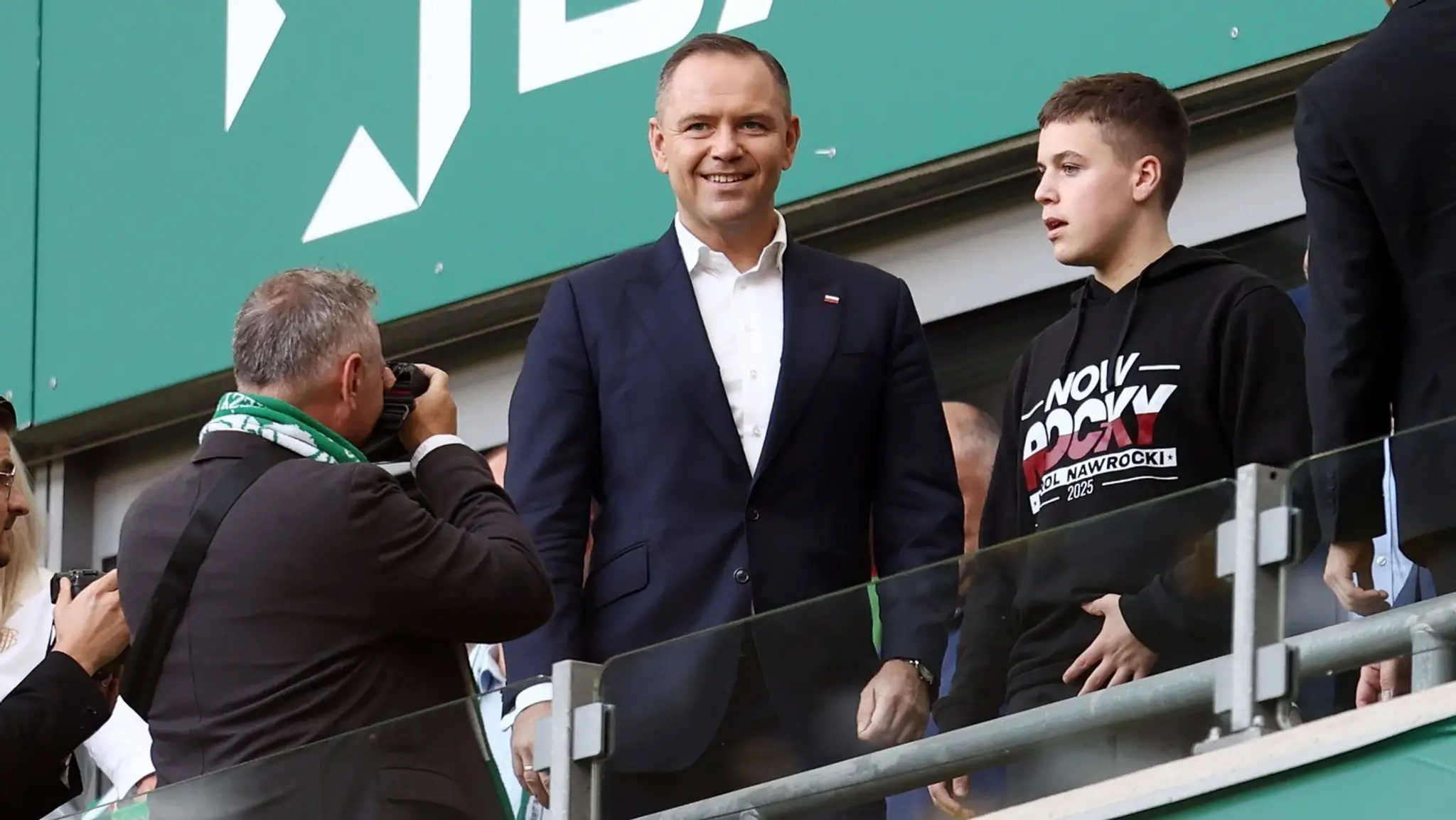 Karol Nawrocki ako fanúšik Lechie Gdaňsk