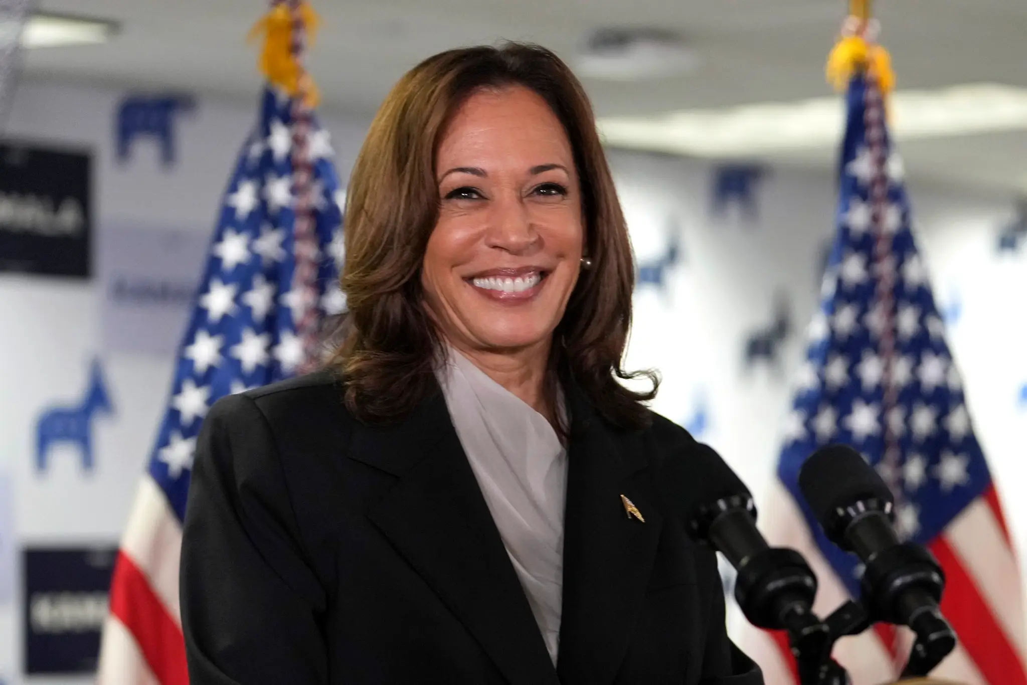 Na snímke americká viceprezidentka Kamala Harrisová.
