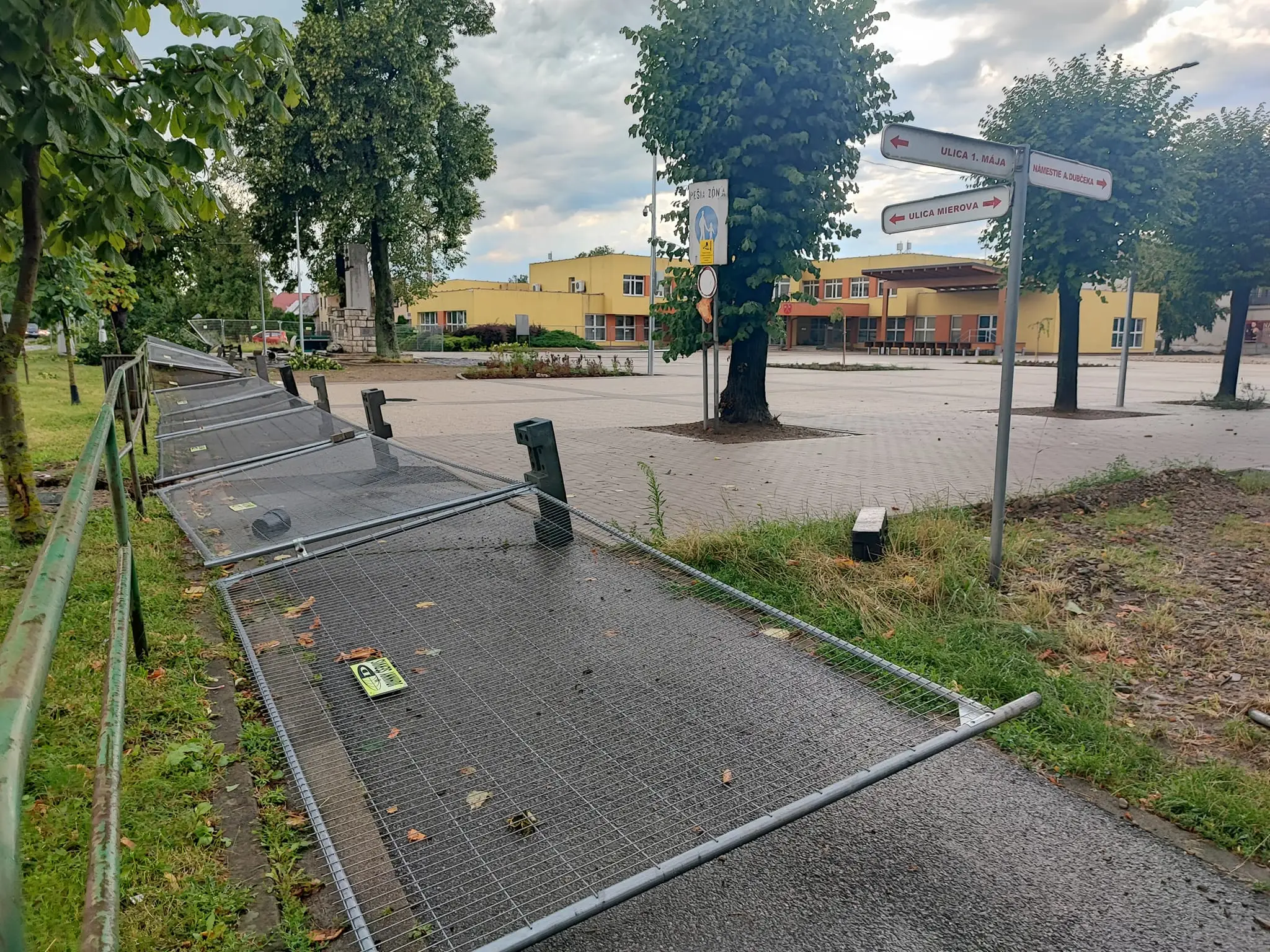 Strážske, následky búrky. 