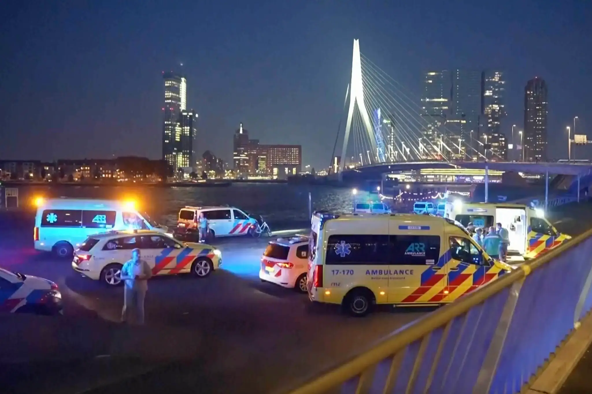 Útok v Rotterdame.