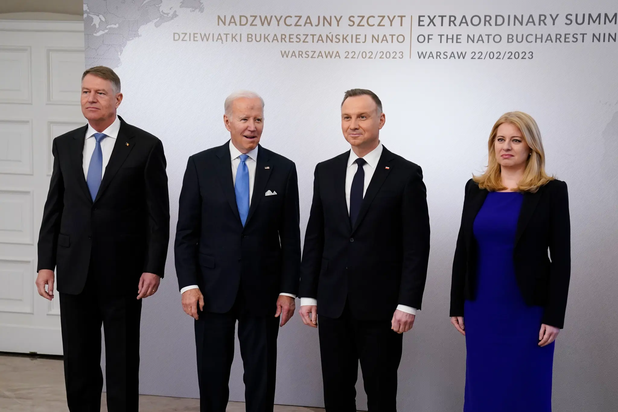 Klaus Werner Iohannis, Joe Biden, Andrzej Duda a Zuzana Čaputová