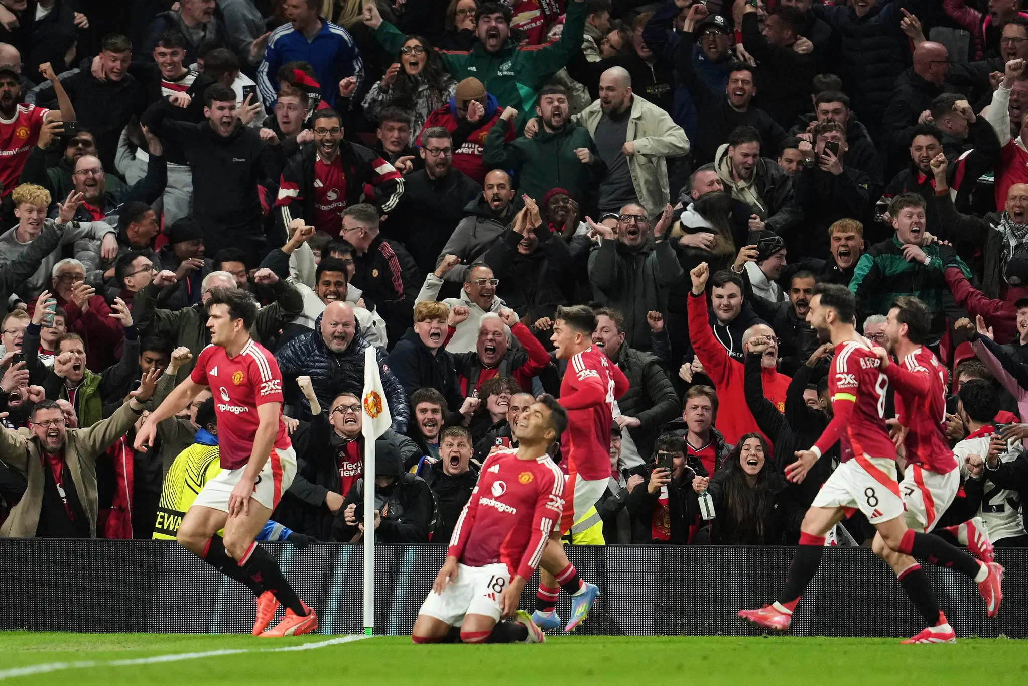 Radosť futbalistov Manchestru United.