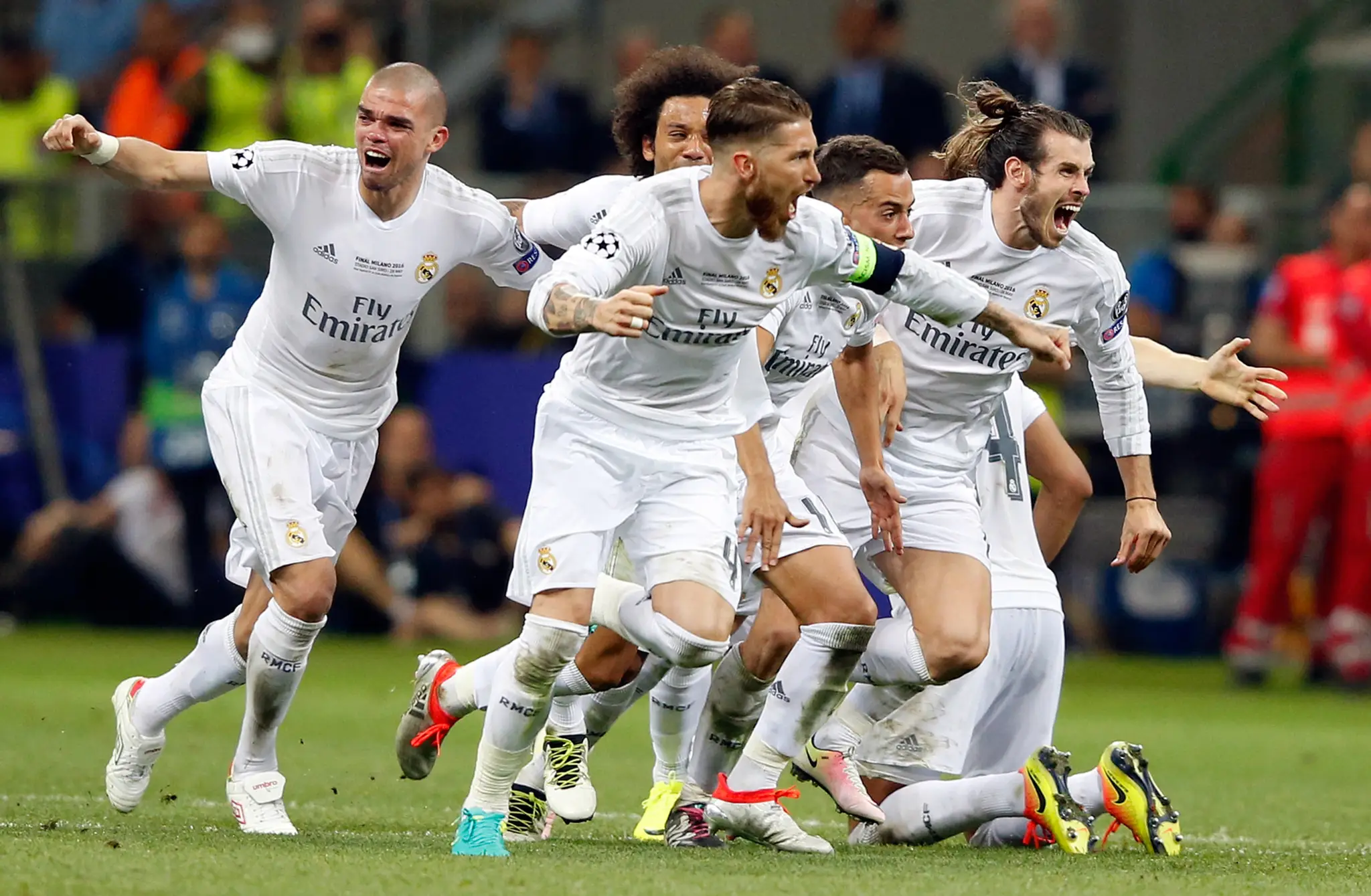 Radosť Realu Madrid po zisku titulu Ligy majstrov.