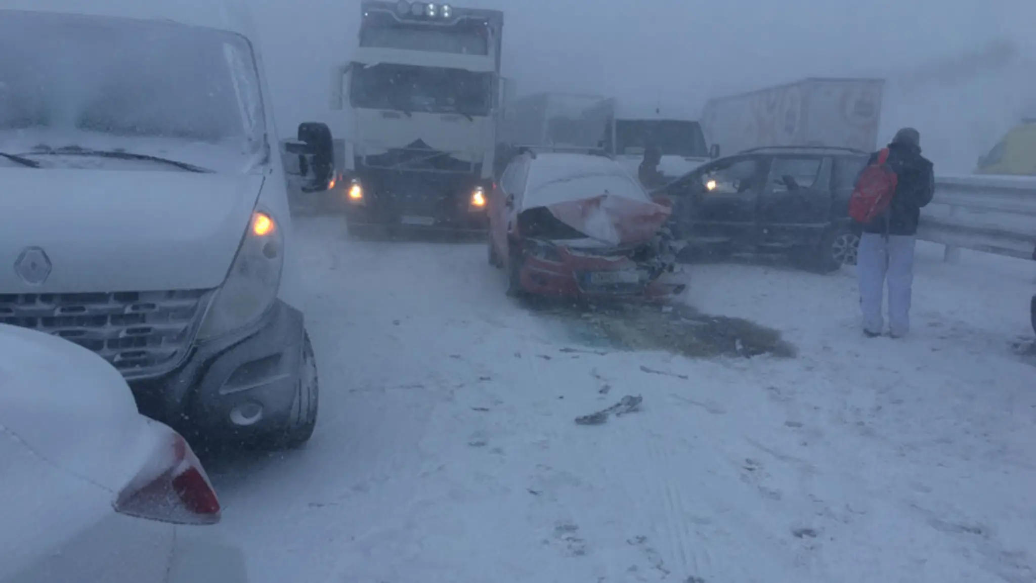 Hromadná nehoda na D1.