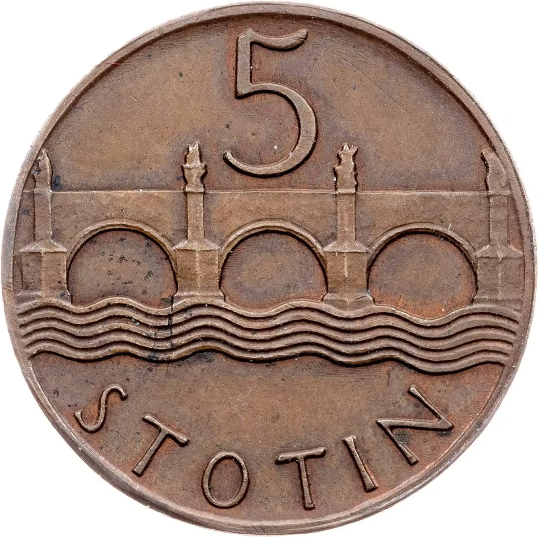 ČSR, 5 Stotin 1920, skúšobná razba, vyvolávacia cena 180 000 Kč