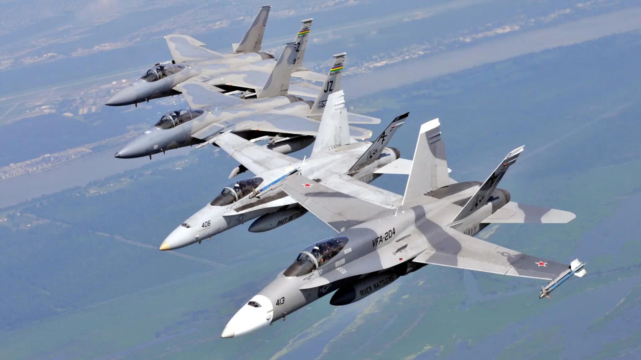 f-15 a FA-18