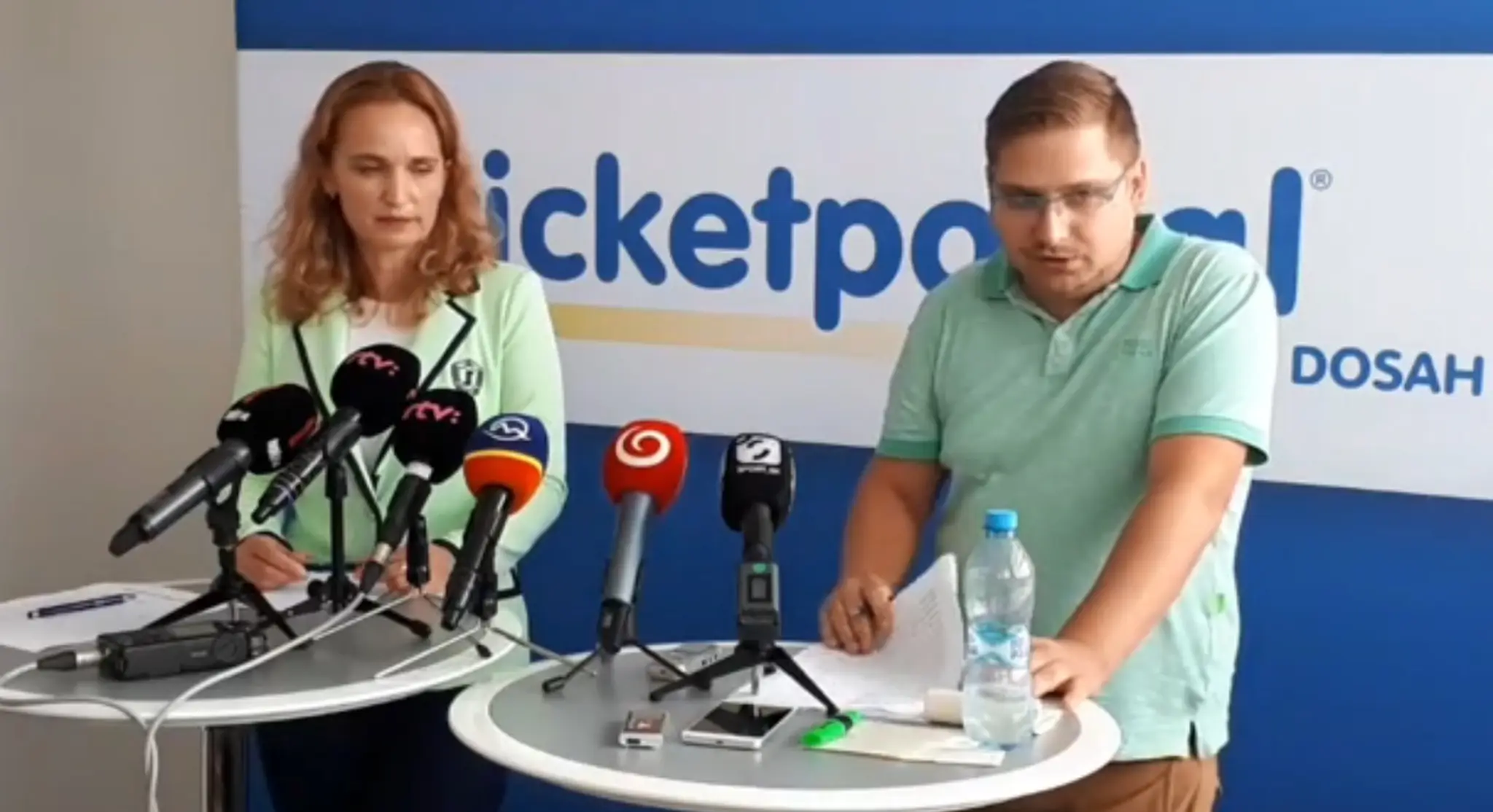 Zástupcovia spoločnosti Ticketportal Stanislava Šebeňová a Marek Bezák.
