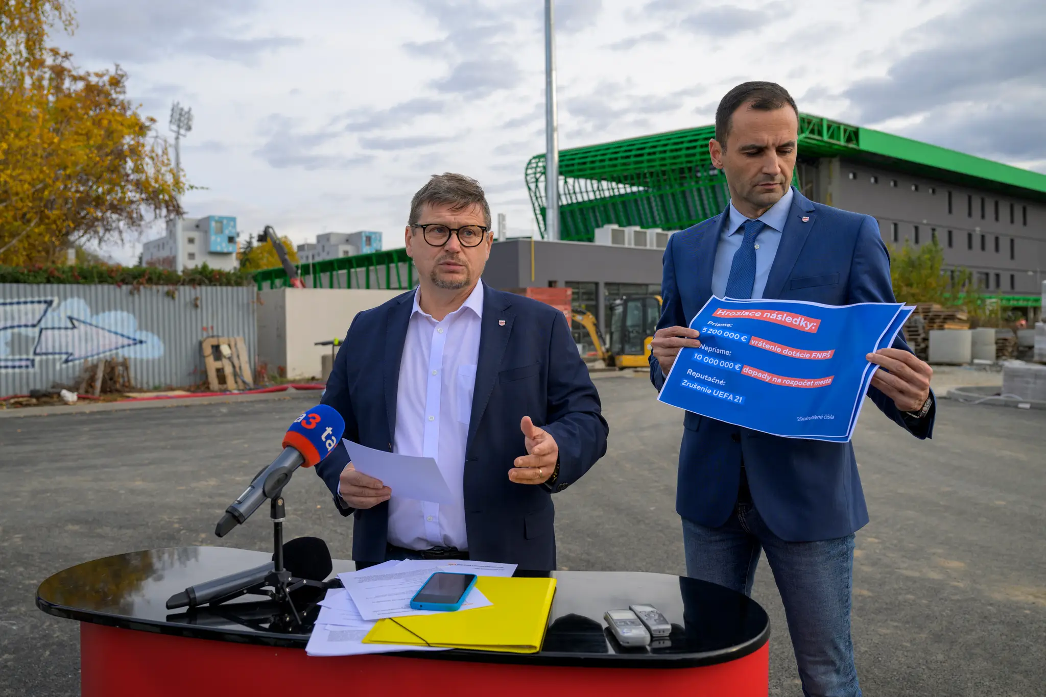 Na snímke primátor mesta Prešov František Oľha (vľavo)