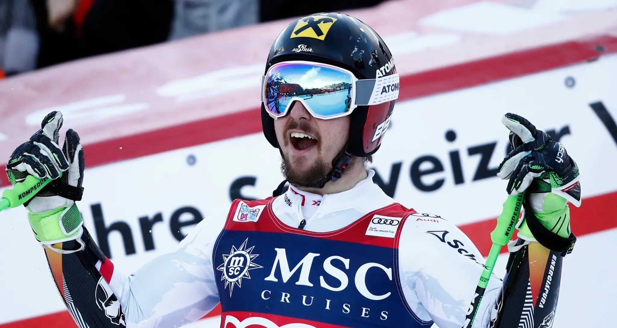 Francúz Martin Fourcade počas stíhacích pretekov SP biatlonistov v Oberhofe.