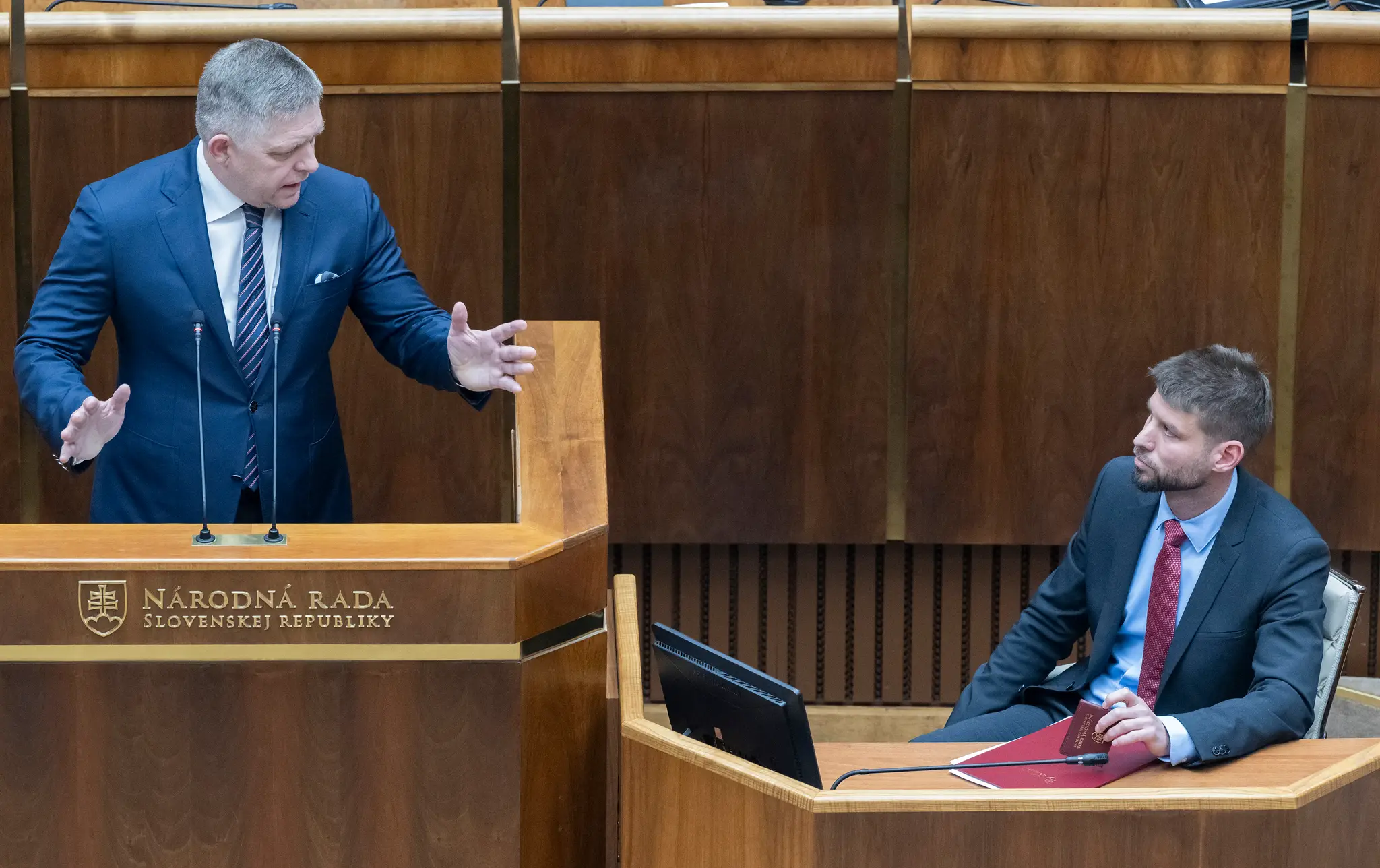 Robert Fico a Michal Šimečka.