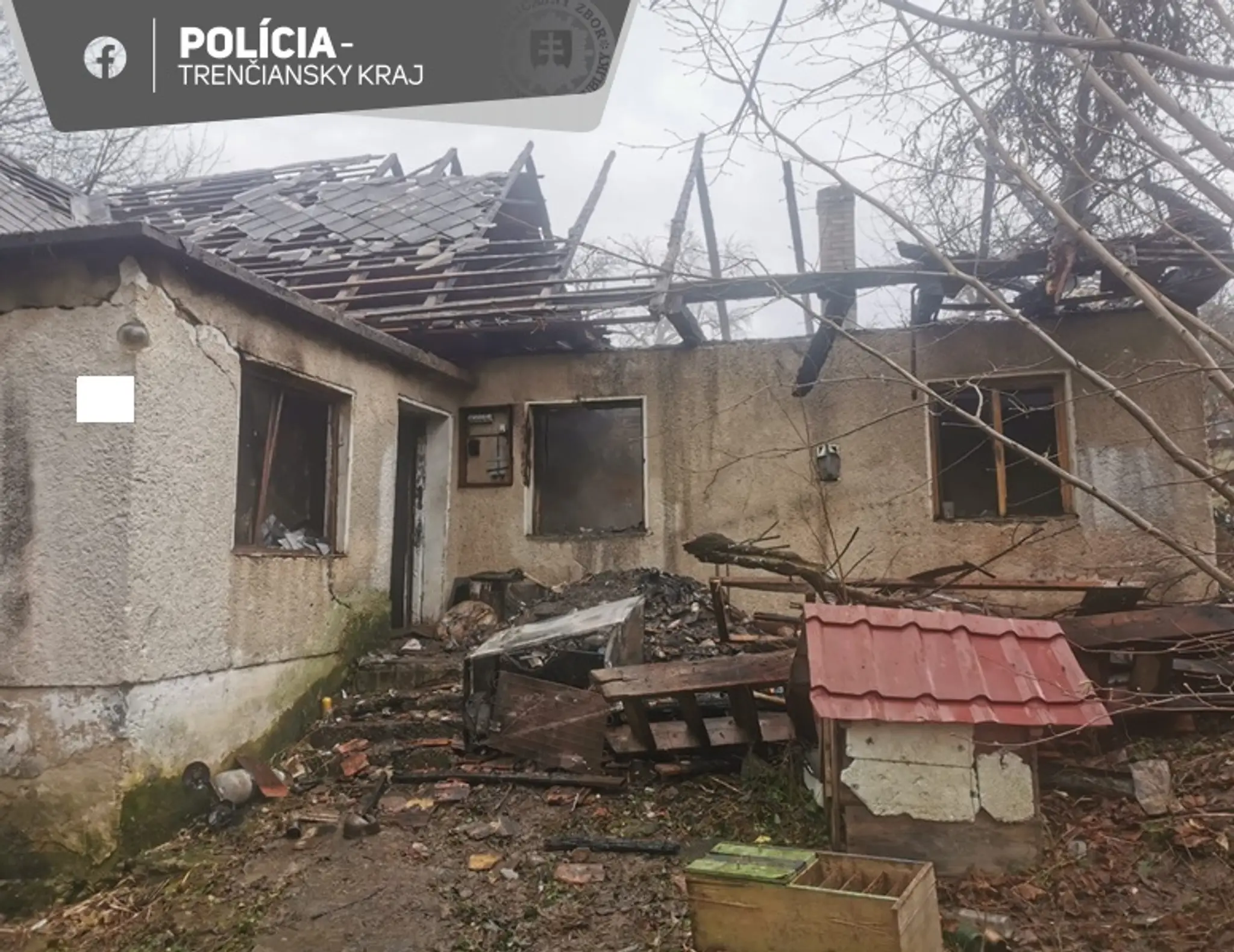 Požiar domu v obci Milochov
