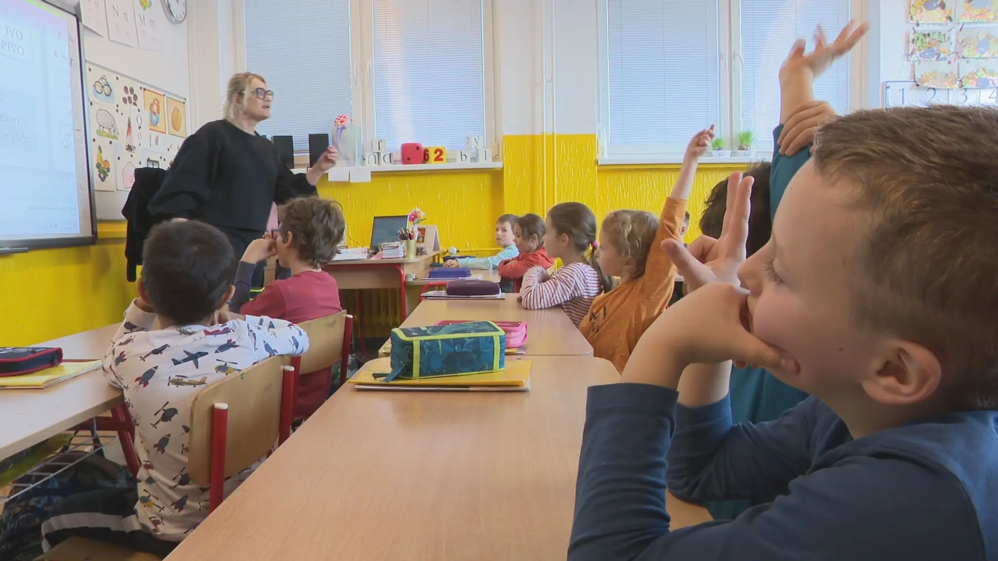 Žiaci na prvom stupni.