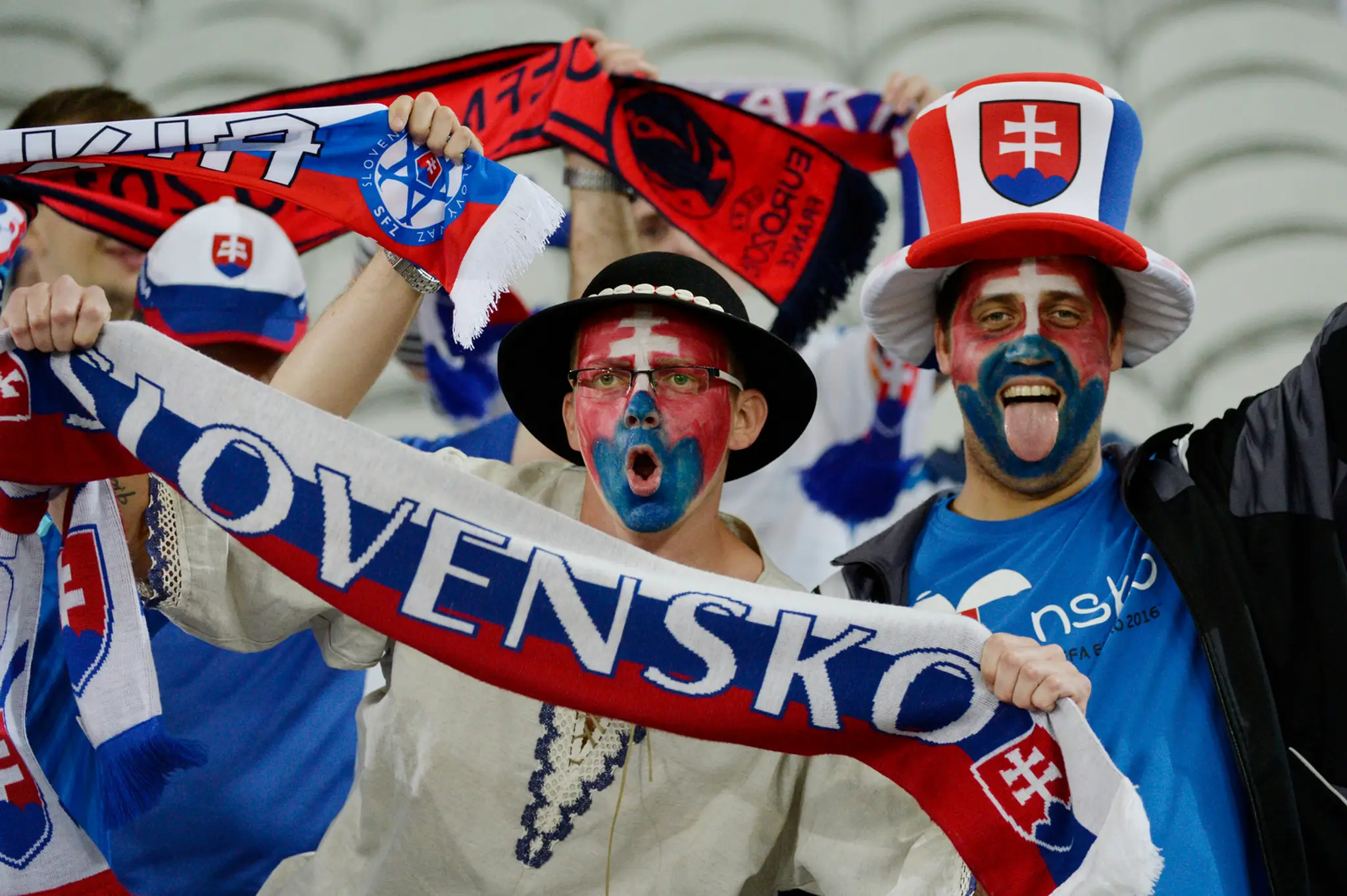 Na snímke fanúšikovia Slovenska pred zápasom B-skupiny medzi Ruskom a Slovenskom.