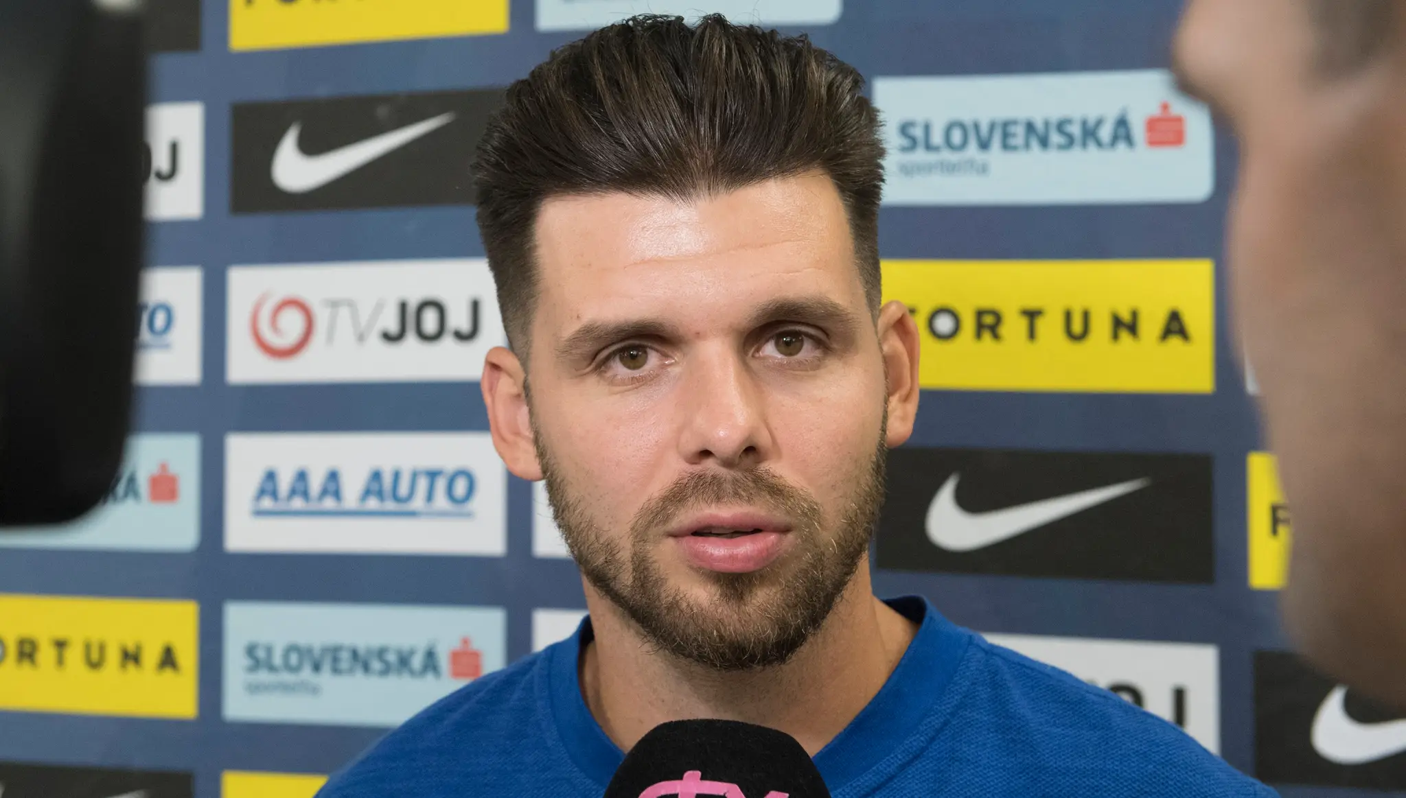 Na snímke slovenský reprezentačný útočník Michal Ďuriš.