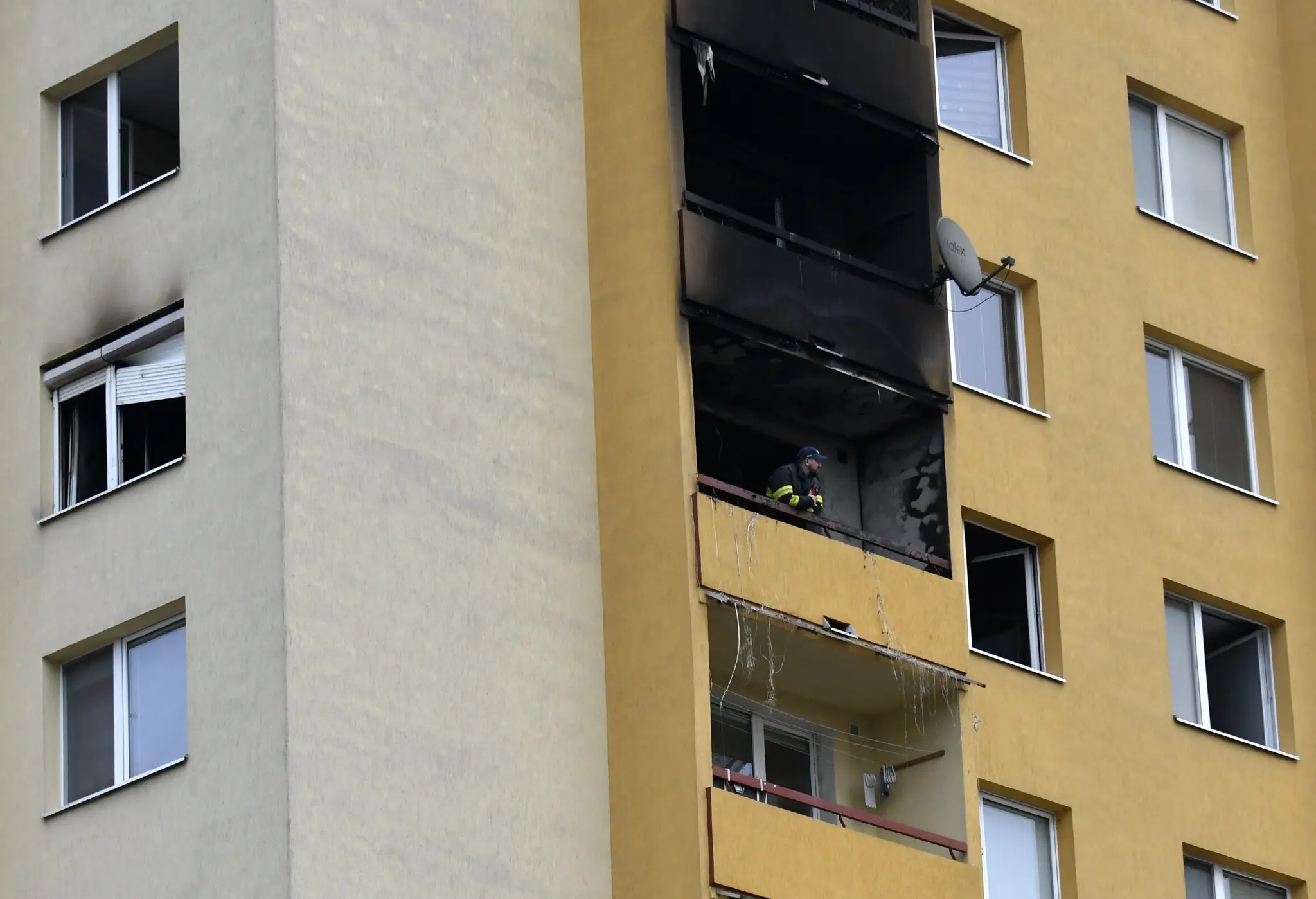 Požiar v bytovke v Prešove