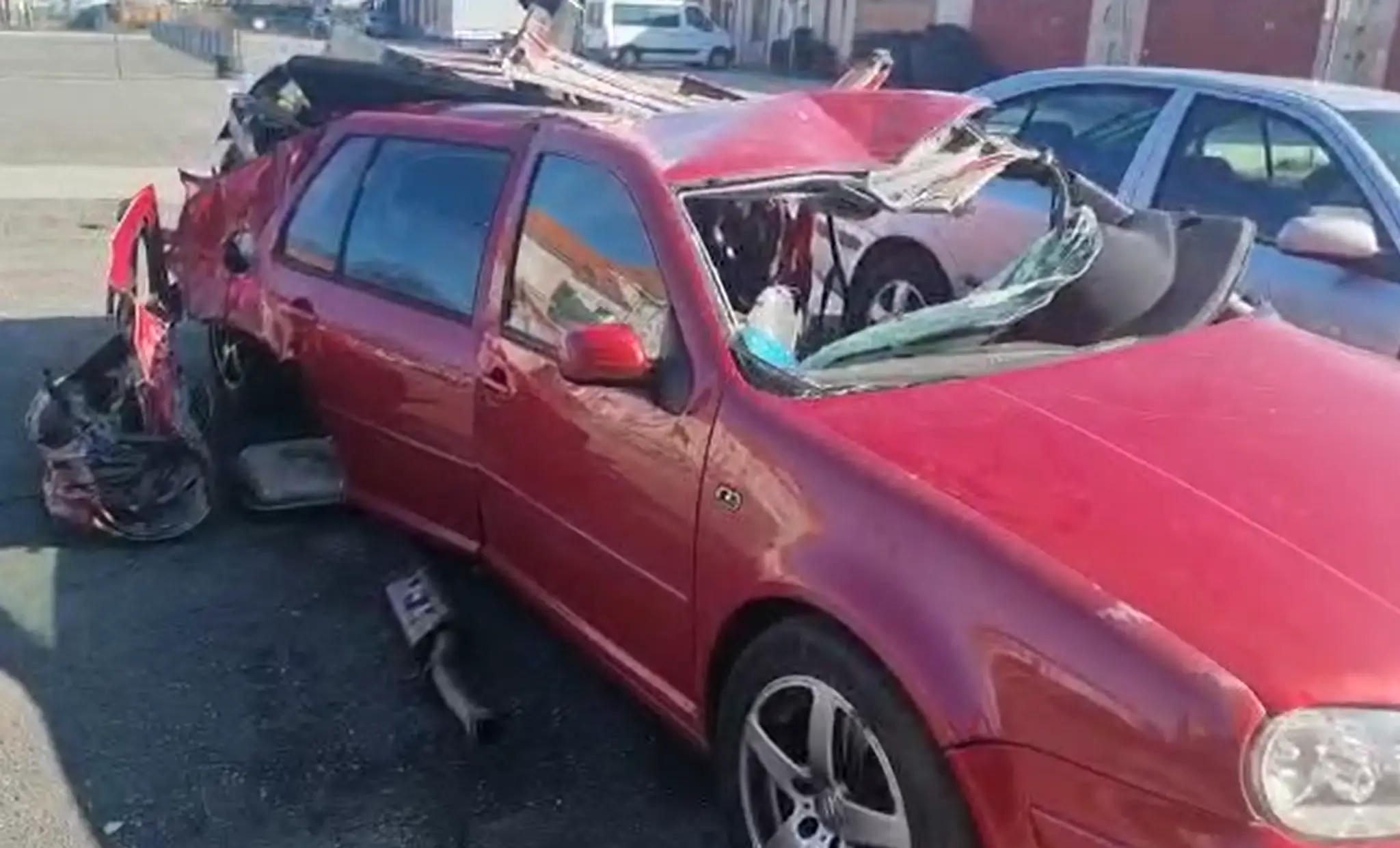 Auto, ktoré havarovalo na Liptove