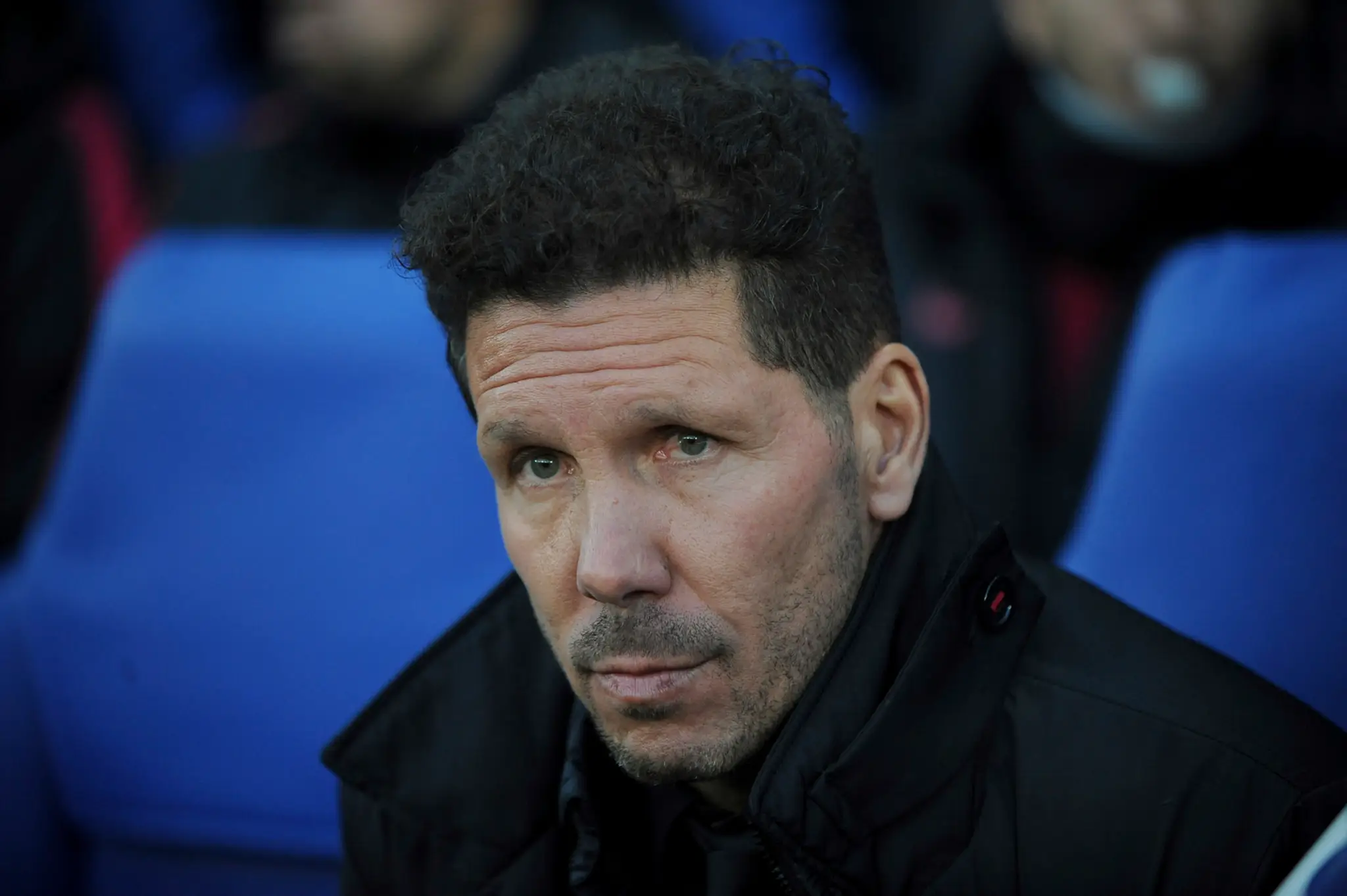 Tréner Atlética Diego Simeone pred odvetou štvrťfinále LM proti Leicestru.