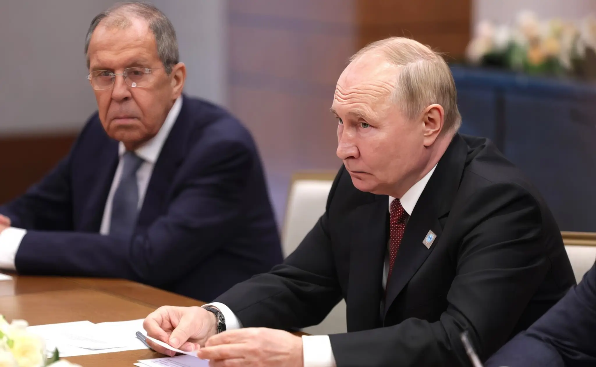 Sergej Lavrov s Vladimirom Putinom