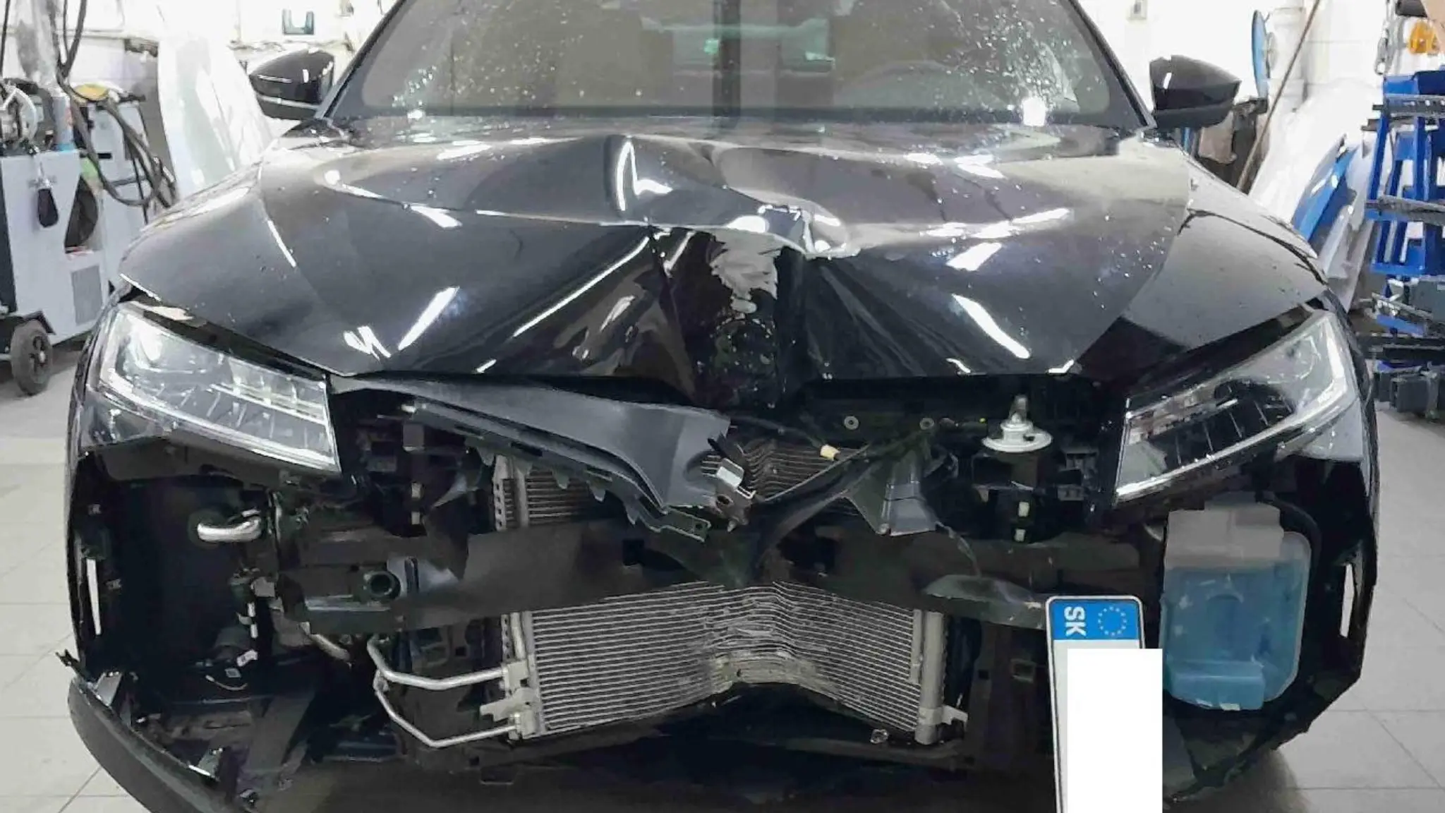 Auto Andreja Danka po nehode