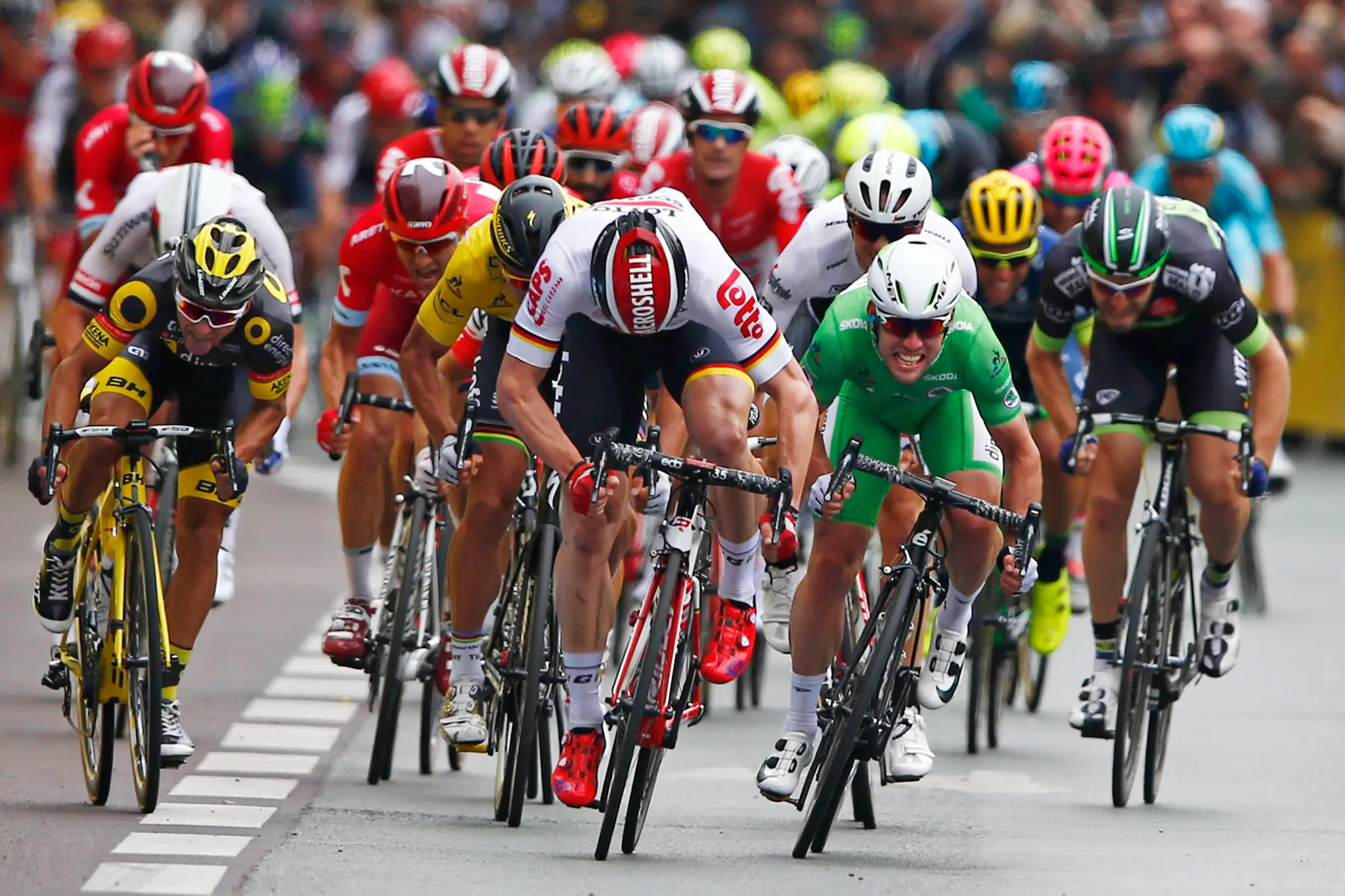 Mark Cavendish (v zelenom) zvíťazil
