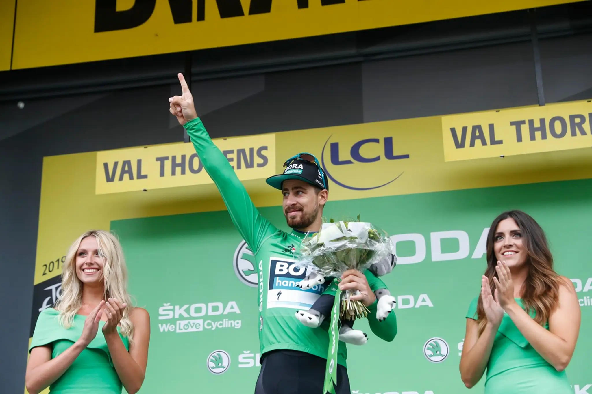 Peter Sagan v zelenom drese na Tour de France v roku 2019