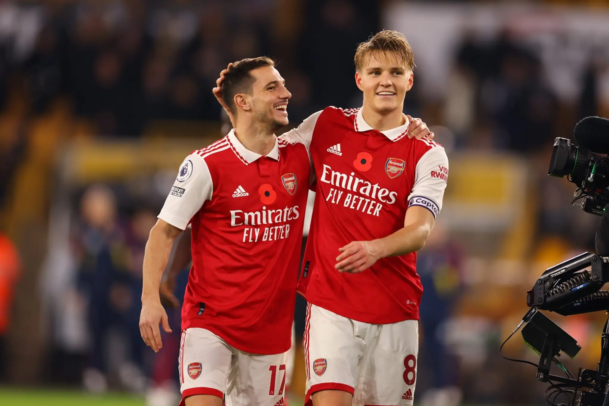 Martin Odegaard a Cedric Soares
