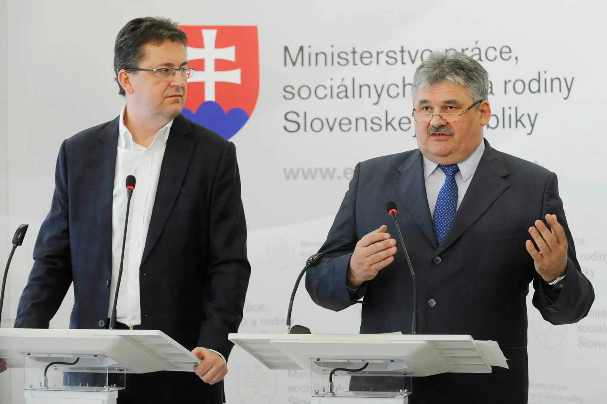 Martin Glváč a Ján Richter na archívanej snímke.