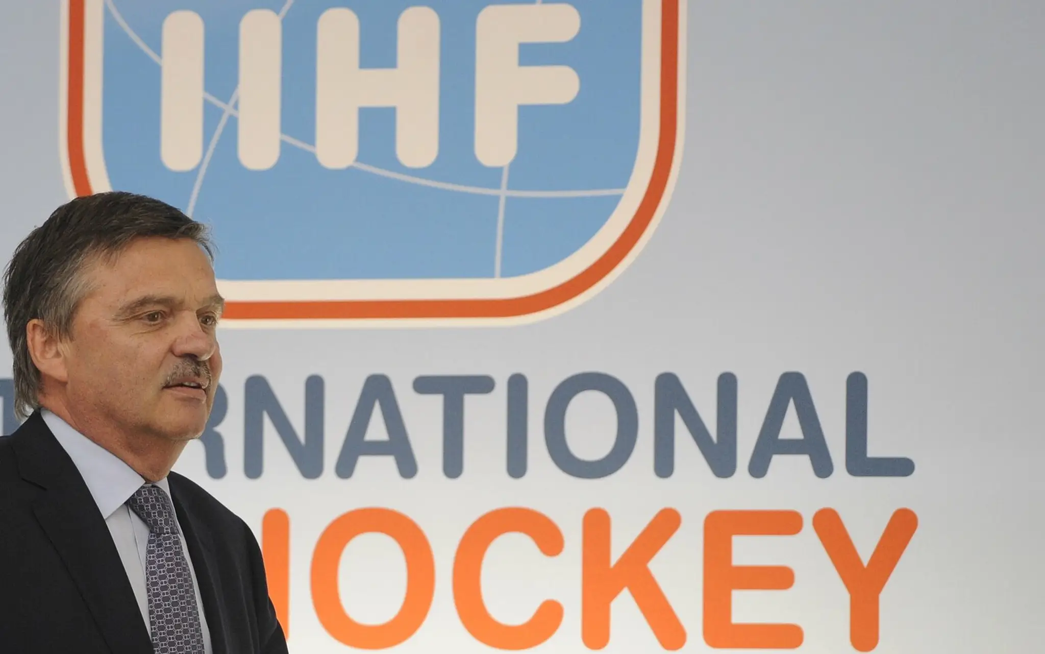 Prezident IIHF René Fasel na archívnej snímke.