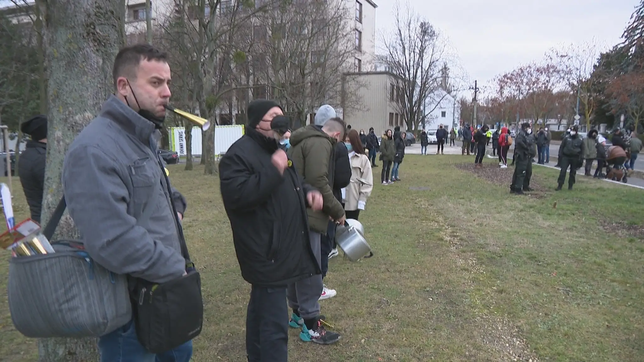 Protest podnikateľov v gastrosektore.