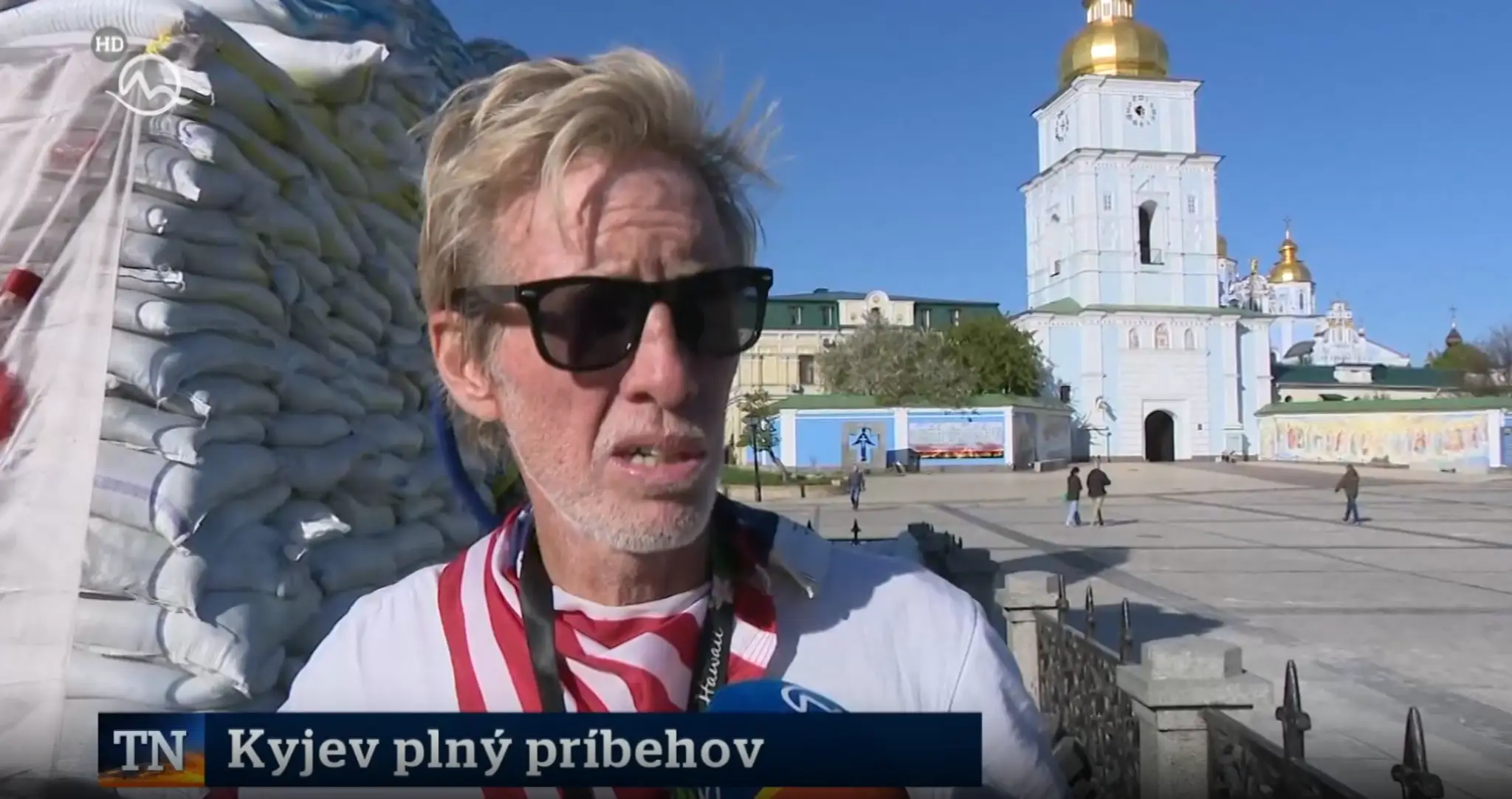 Ryan Wesley Routh počas rozhovoru pre TV Markíza v Kyjeve.