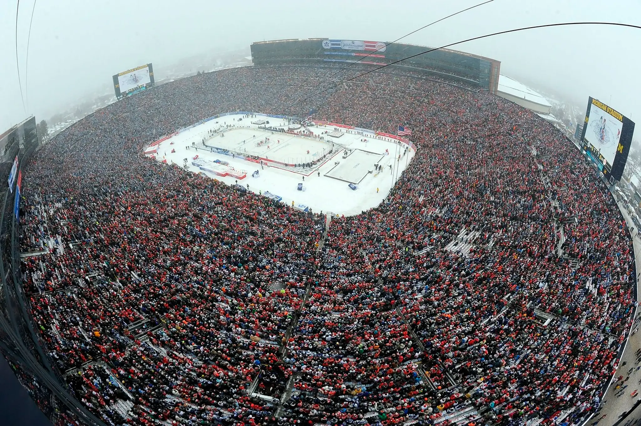 Pohľad na Winter Classic 2014.