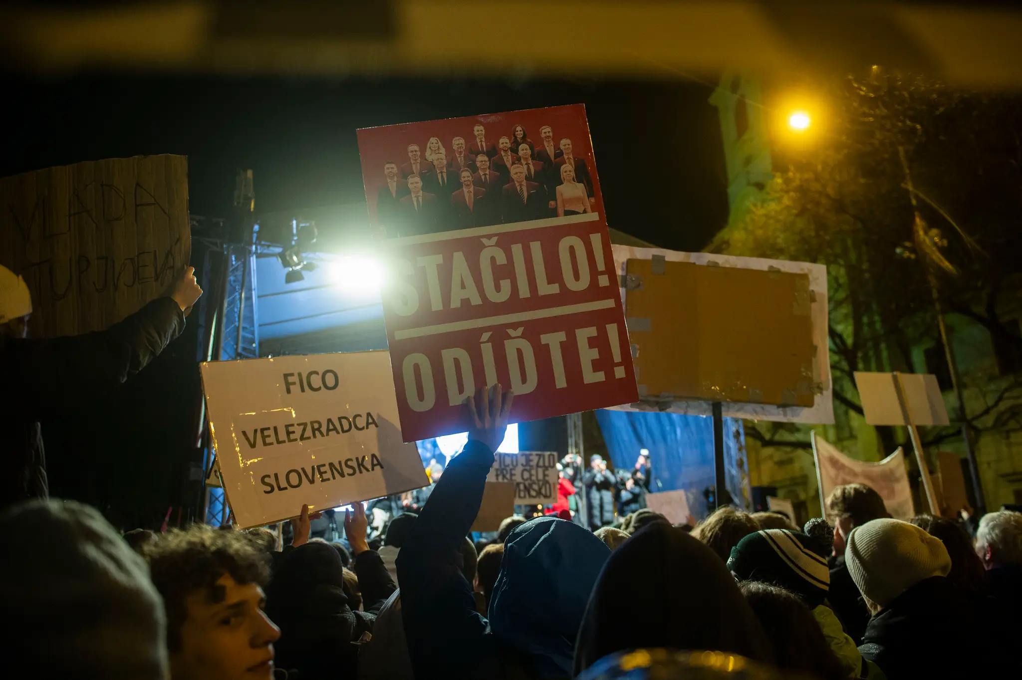 Protivládny protest v Bratislave.