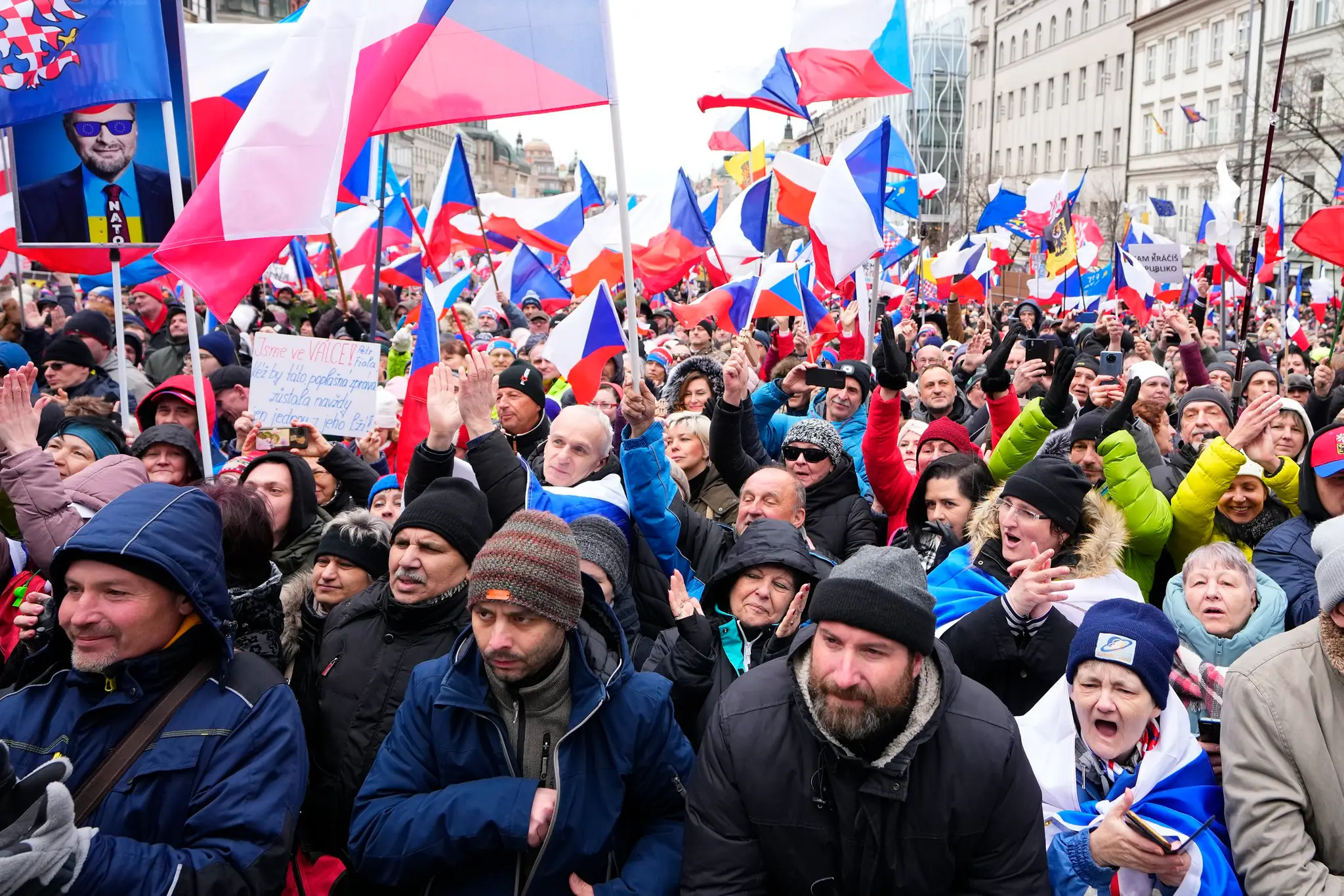 Protest v Česku.