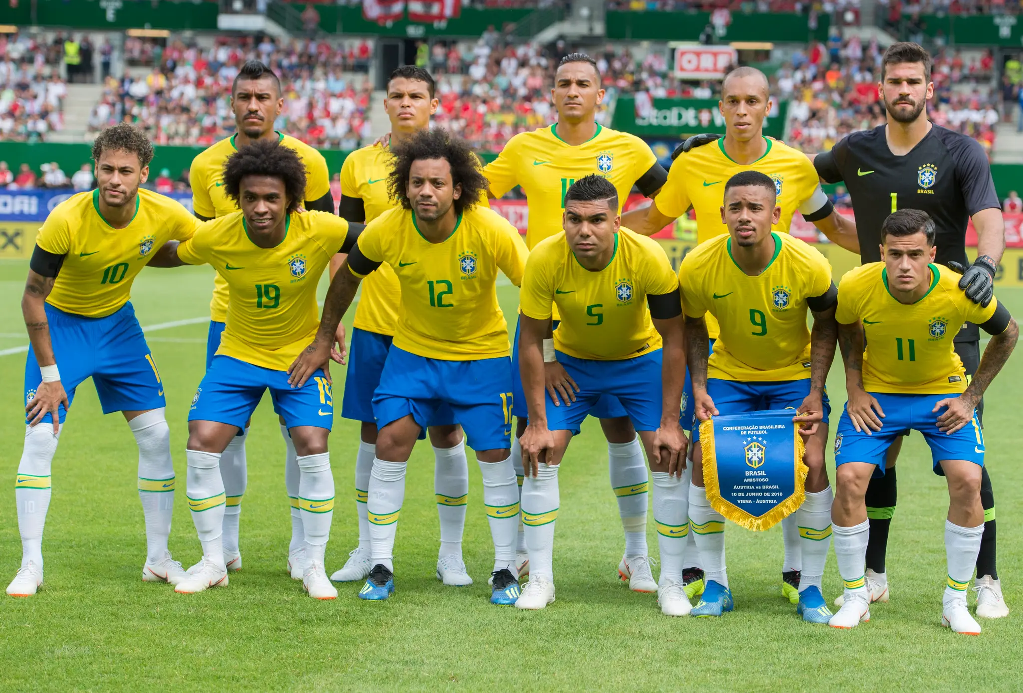 Futbalisti Brazílie.