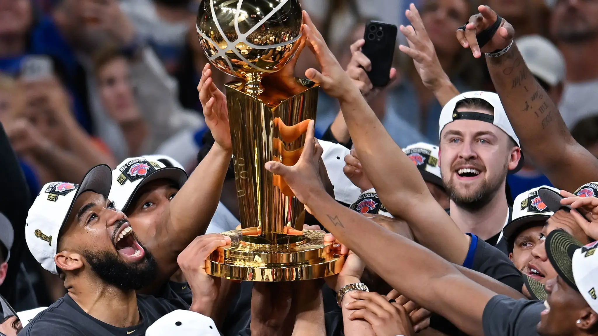 NY Knicks oslavujú titul