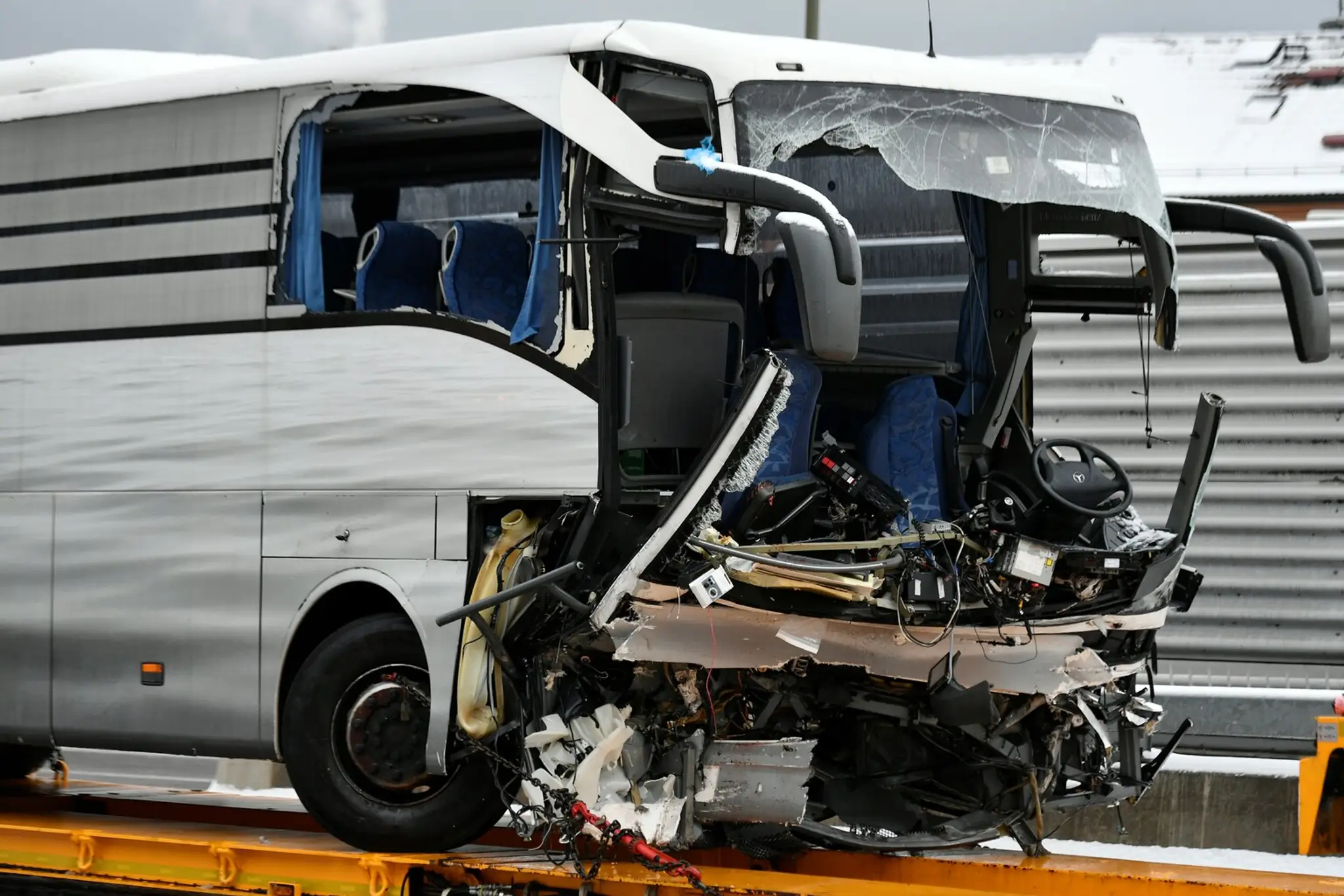 Havarovaný autobus