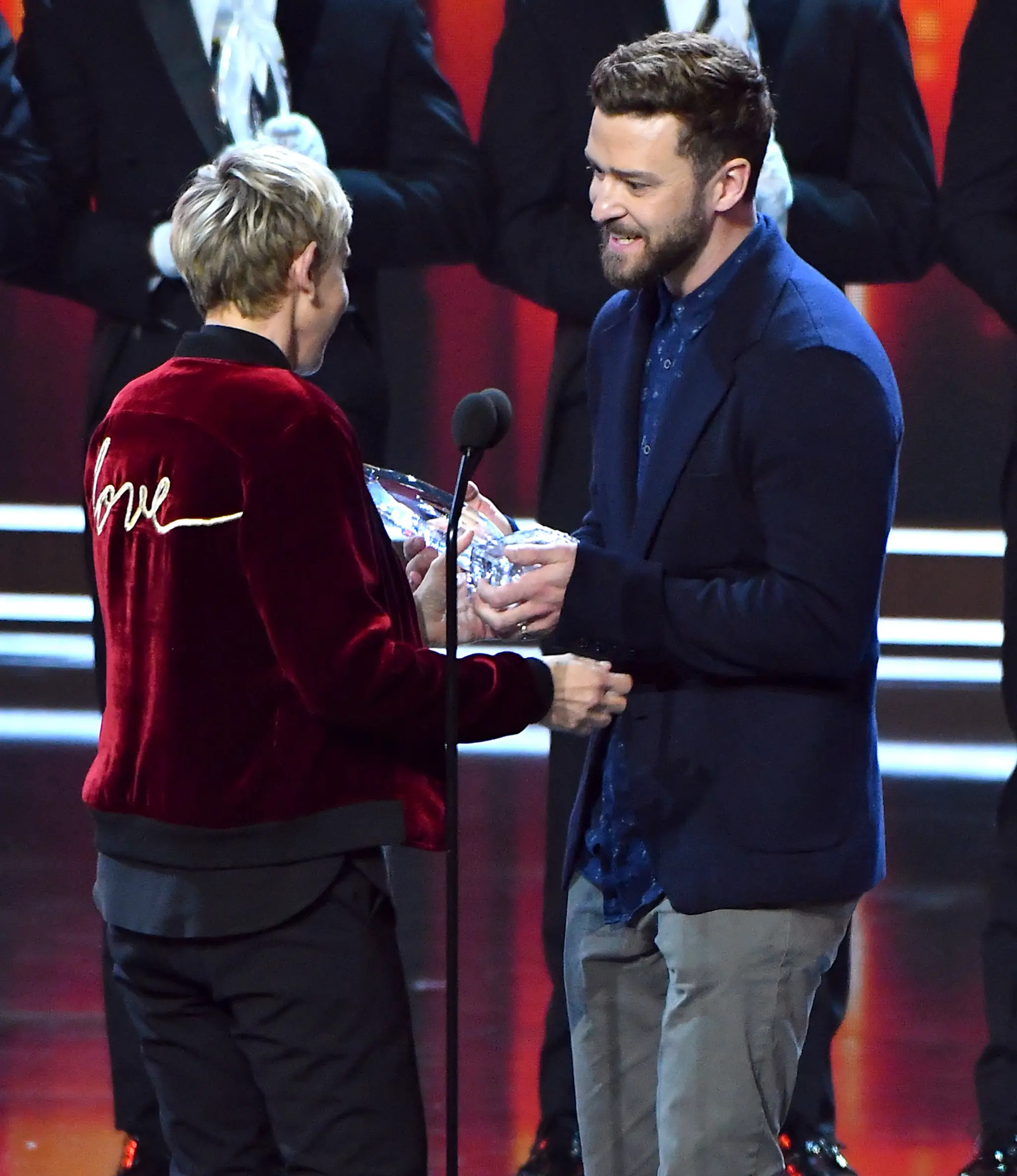 Ellen DeGeneres a Justin Timberlake