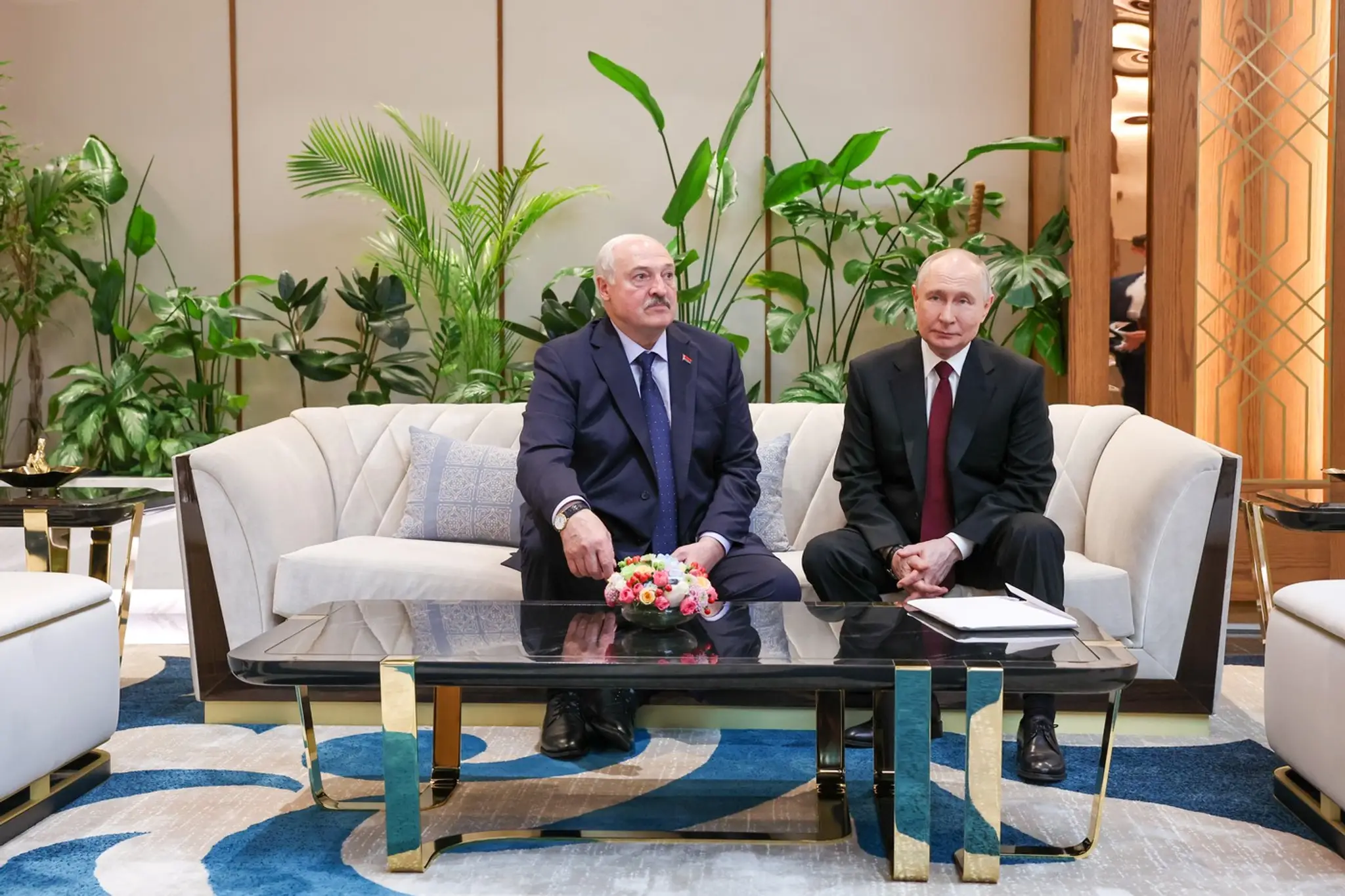Bieloruský prezident Alexandr Lukašenko a ruský prezident Vladimir Putin.