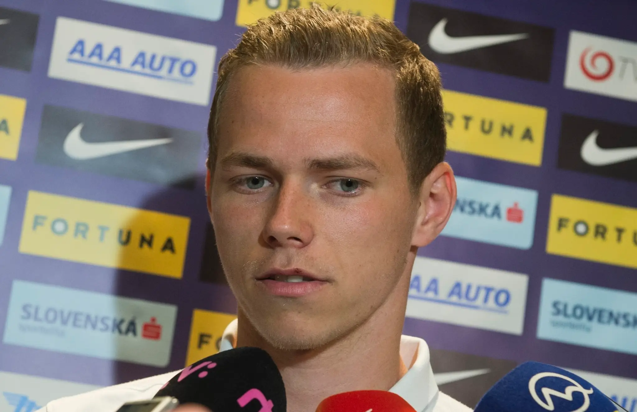 Ondrej Duda v rozhovore s novinármi po príchode na reprezentačný zraz pred kvalifikačným zápasom s Litvou.