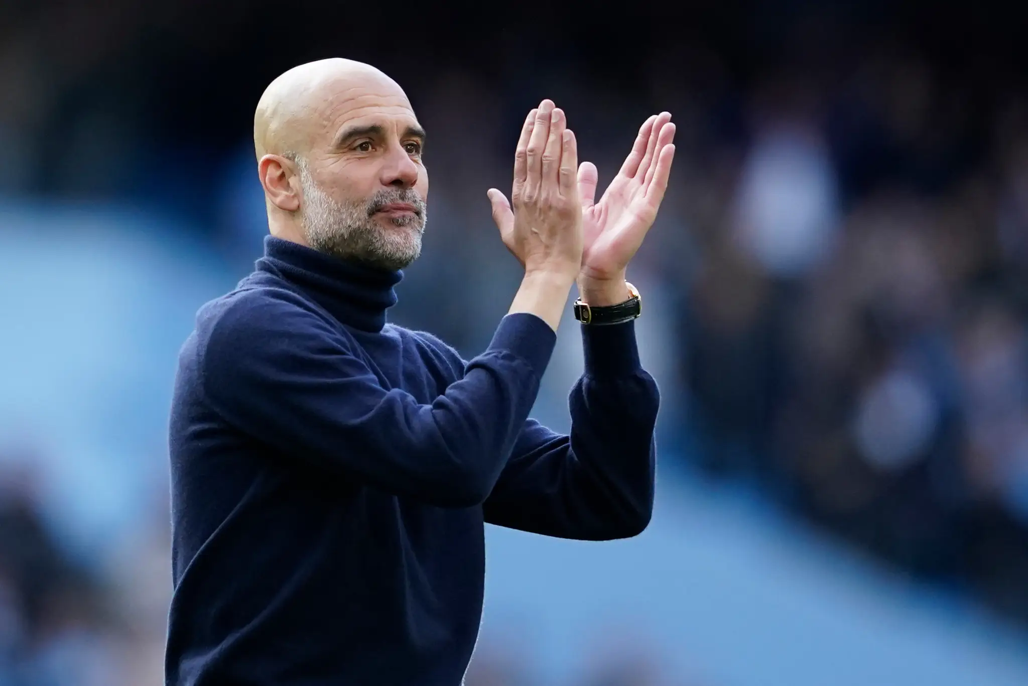 Tréner Manchestru City Pep Guardiola.