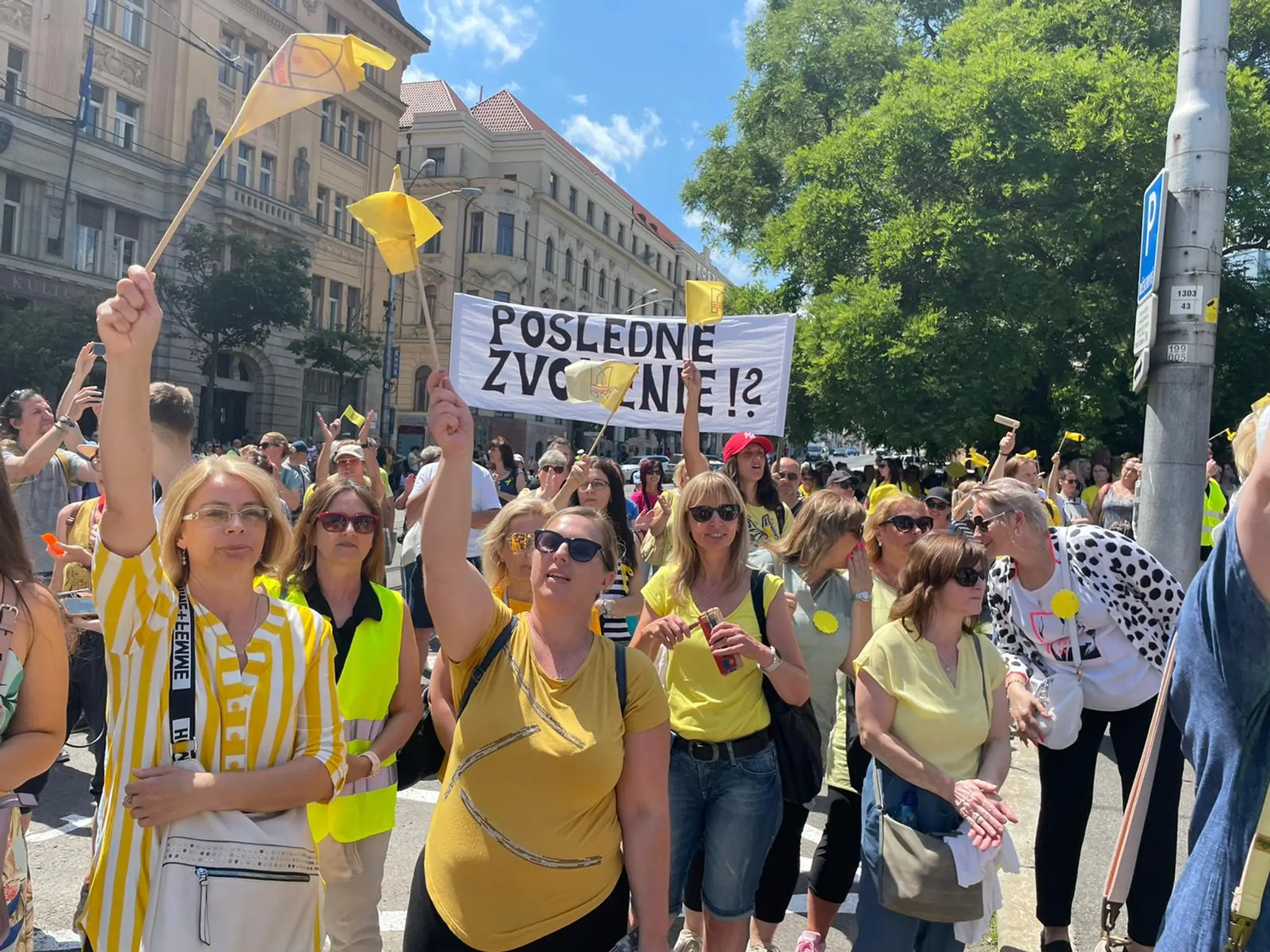Protest učiteľov.