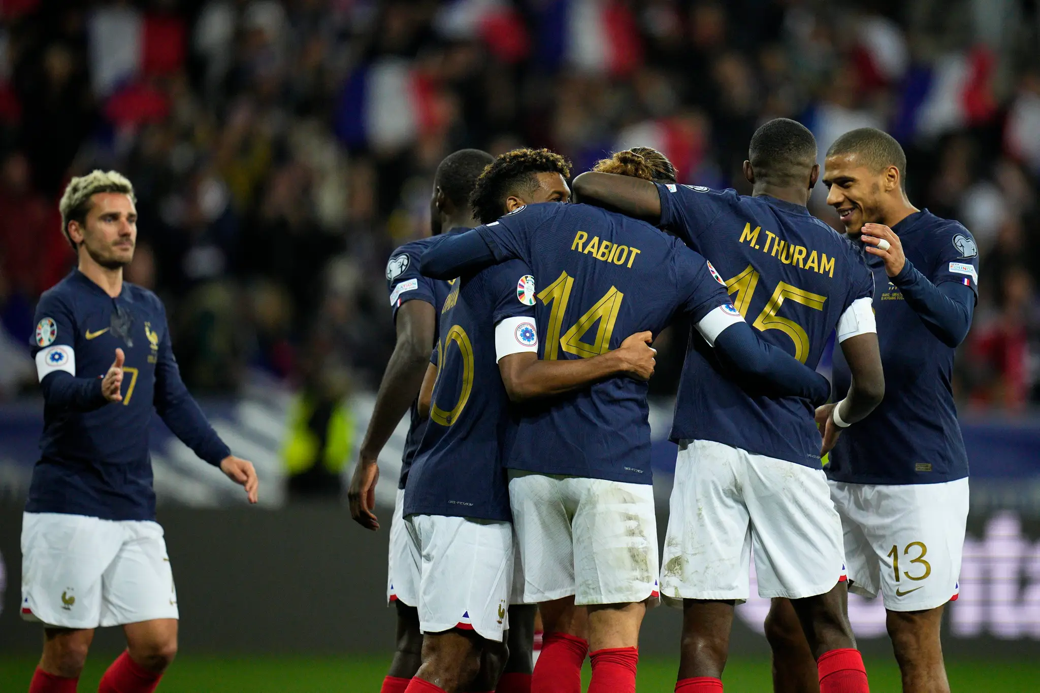 Gólová radosť futbalistov Francúzska.