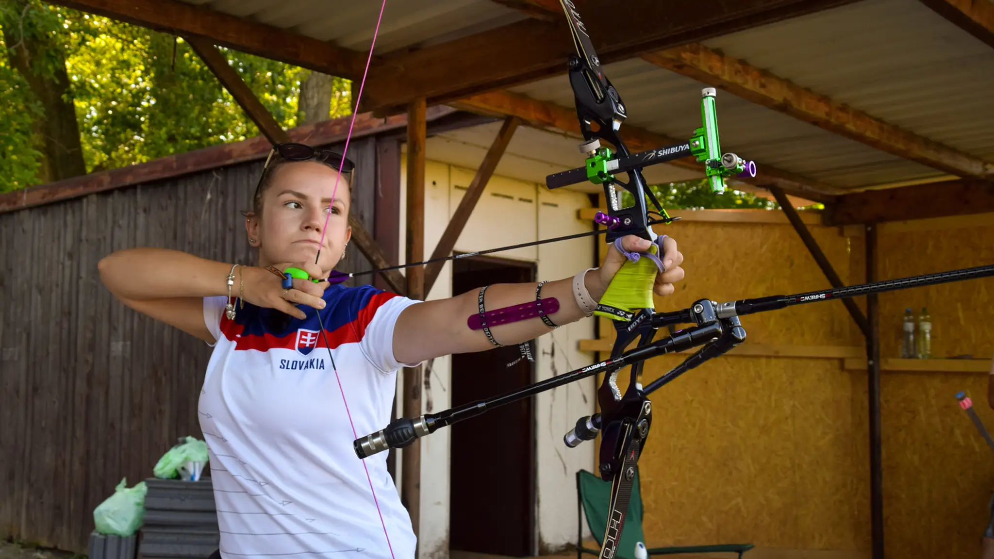 Denisa Baránková počas tréningu.