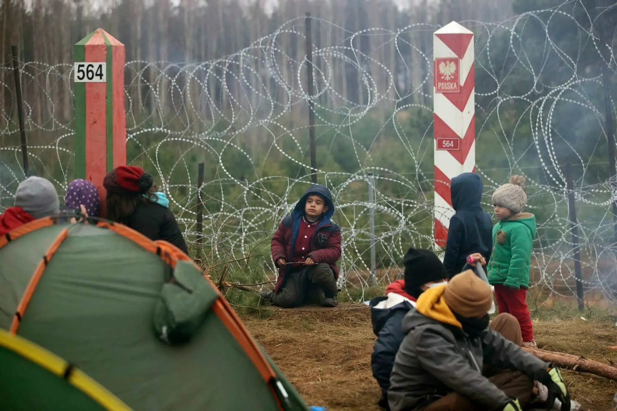 Migranti na hranici Poľska a Bieloruska