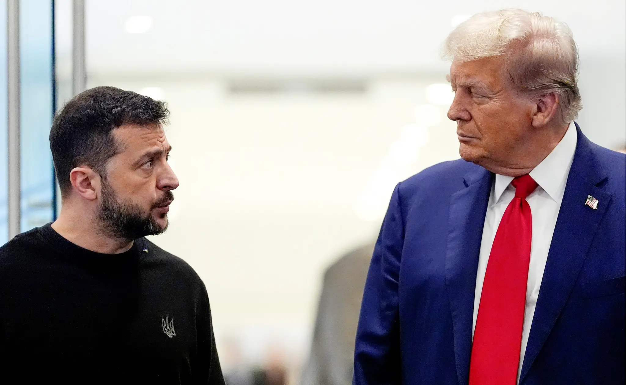Volodymyr Zelenskyj počas septembrového stretnutia s Donaldom Trumpom.