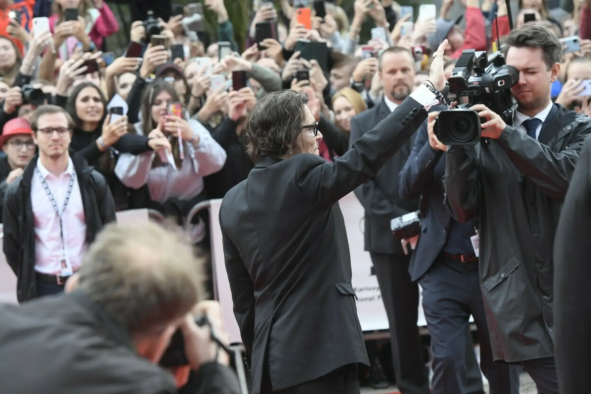 Johnny Depp na záverečnom ceremoniáli 55. ročníka MFF KV