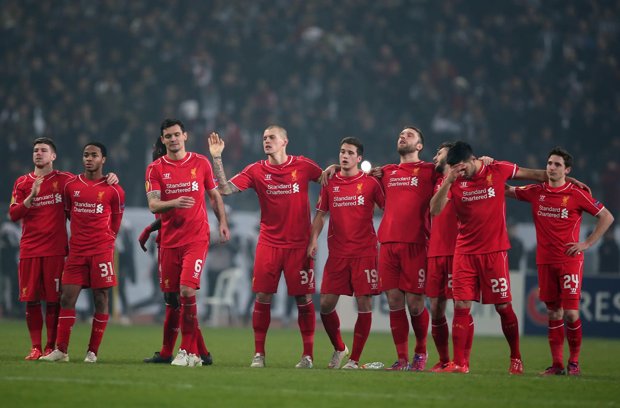 Martin Škrtel so spoluhráčmi sa lúčia s Európskou ligou