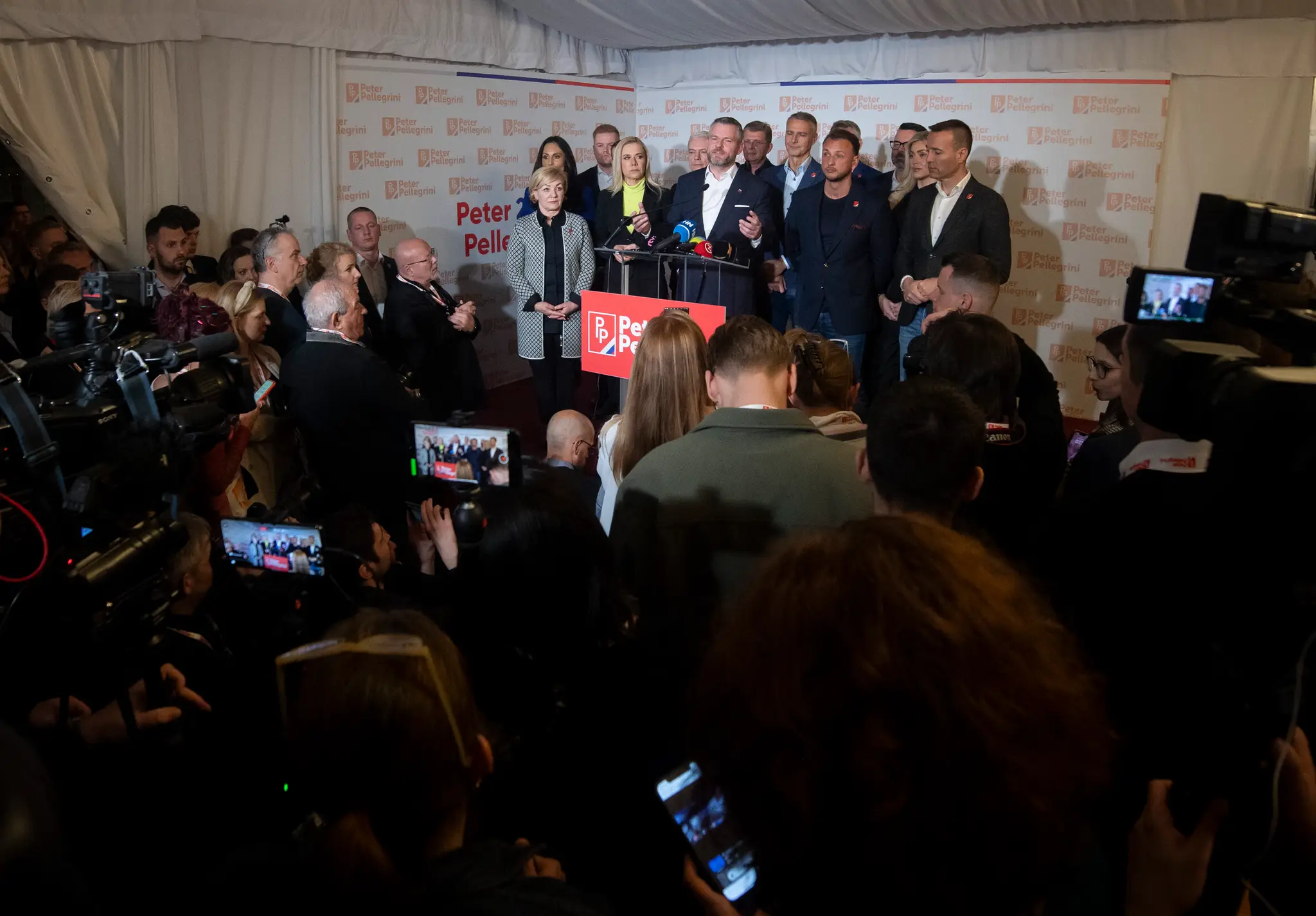 Tlačová konferencia Petra Pellegriniho