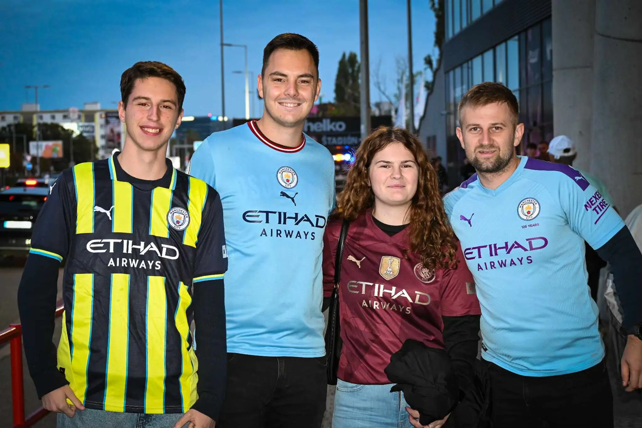 Fanúšikovia Manchestru City v Bratislave.