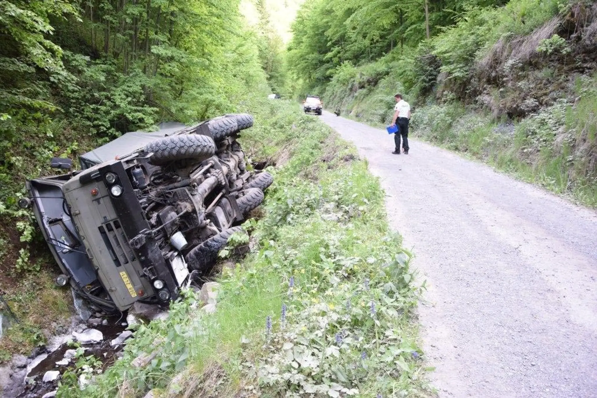 Havarovaná vojenská Tatra